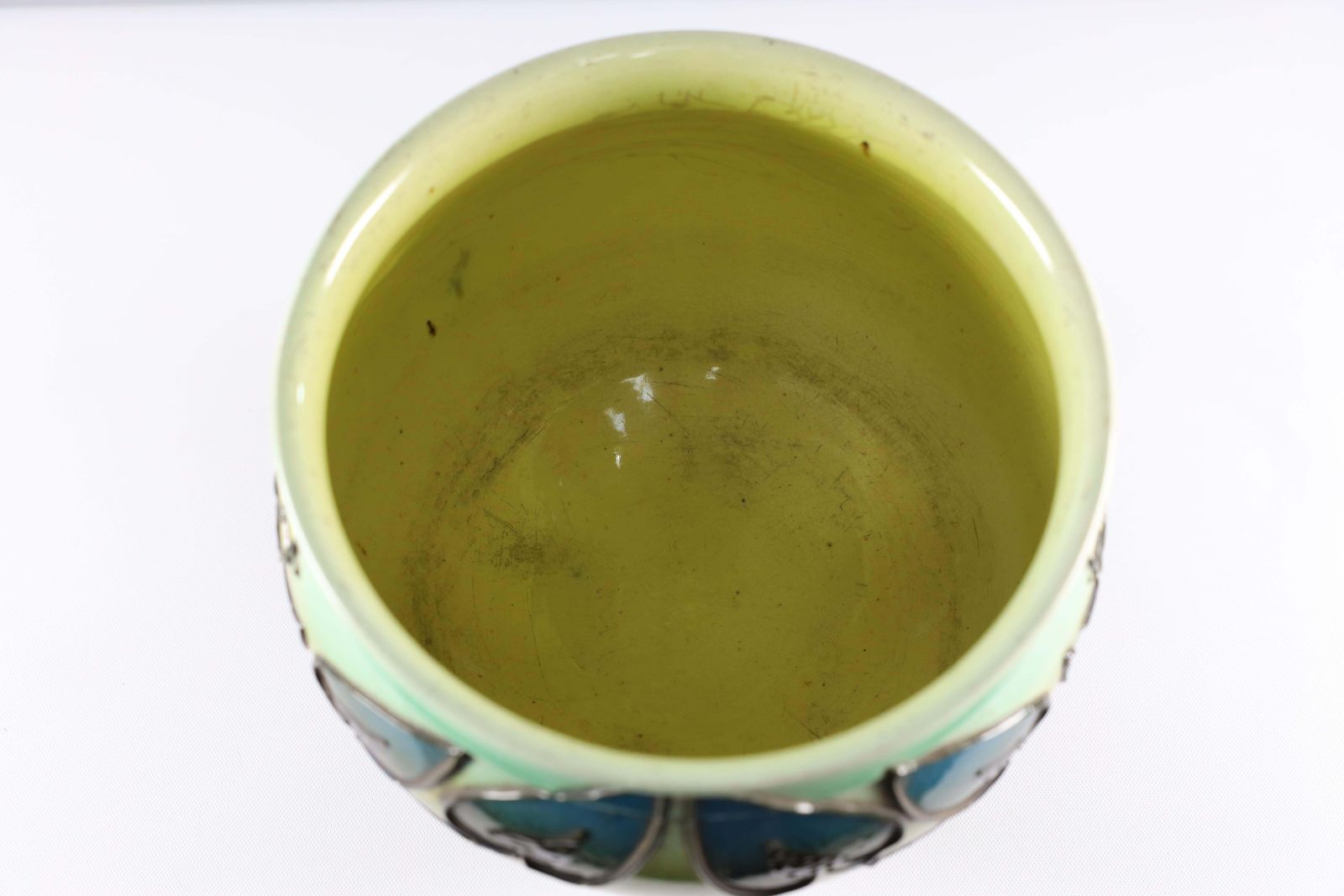 photo for sale Wardle By Frederick Rhead Attri. Arts & Crafts Planter With Floral Decoration.