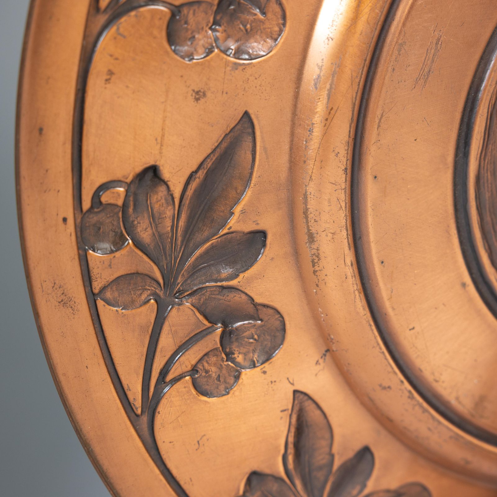 photo for sale Wmf. A Pair Of Brass Wall Plaques Embossed With A Lady's And Gentleman's Heads