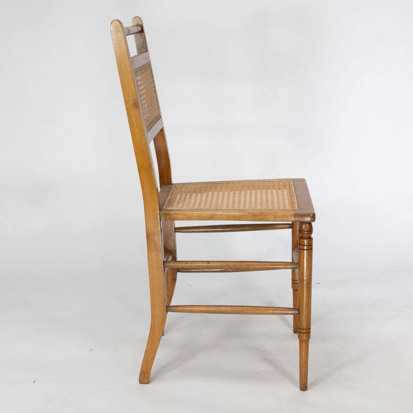 E W Godwin (Attributed). A Set Of Four Anglo Japanese Cane Seat Chairs photo vintage