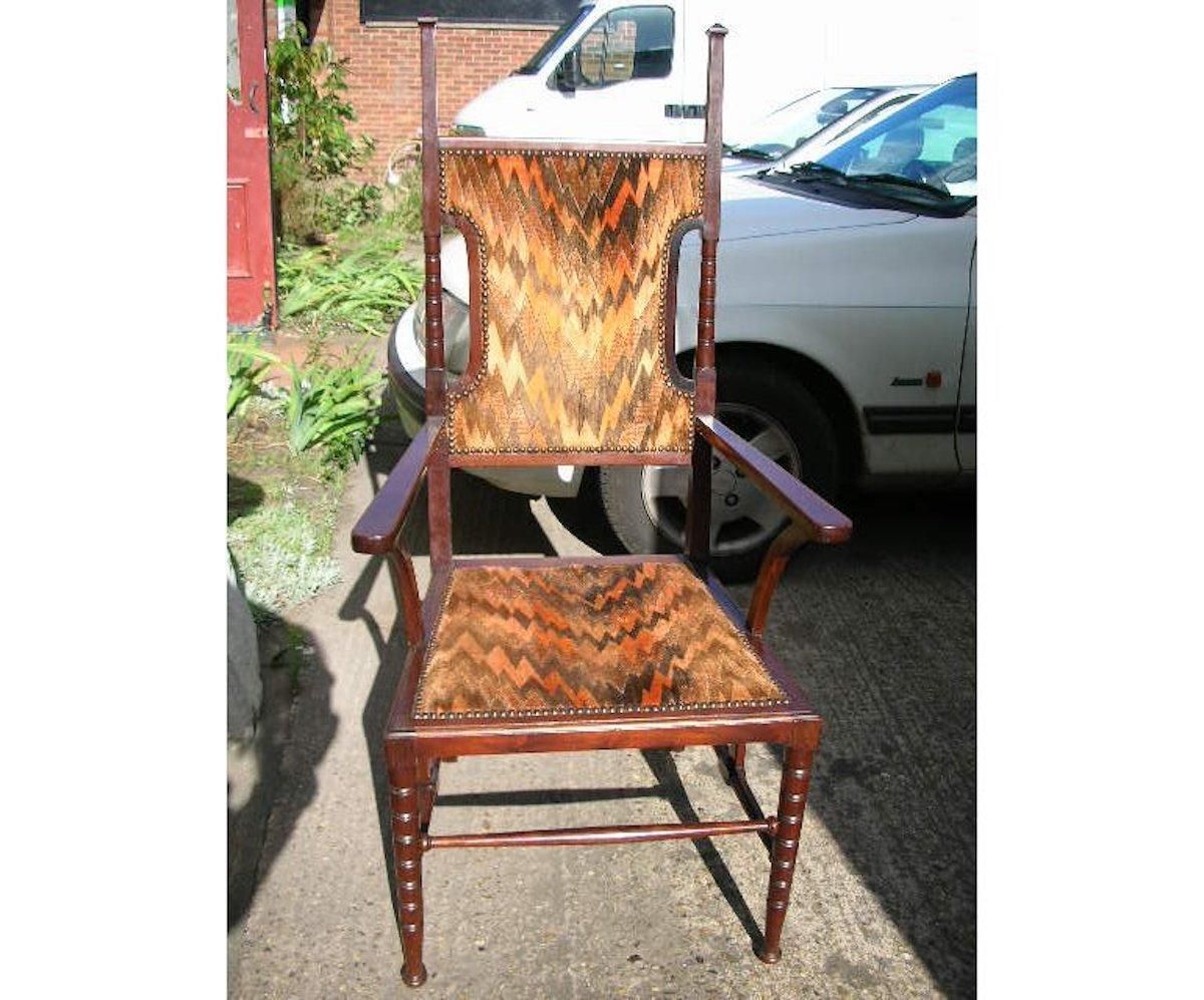 Liberty And Co Attributed. A Late Aesthetic Movement Walnut Armchair. photo 1632.0