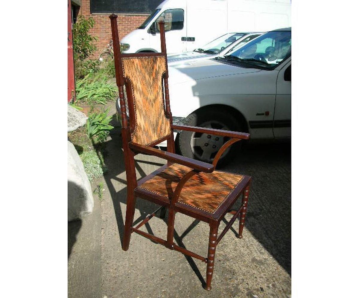 Liberty And Co Attributed. A Late Aesthetic Movement Walnut Armchair. photo vinterior