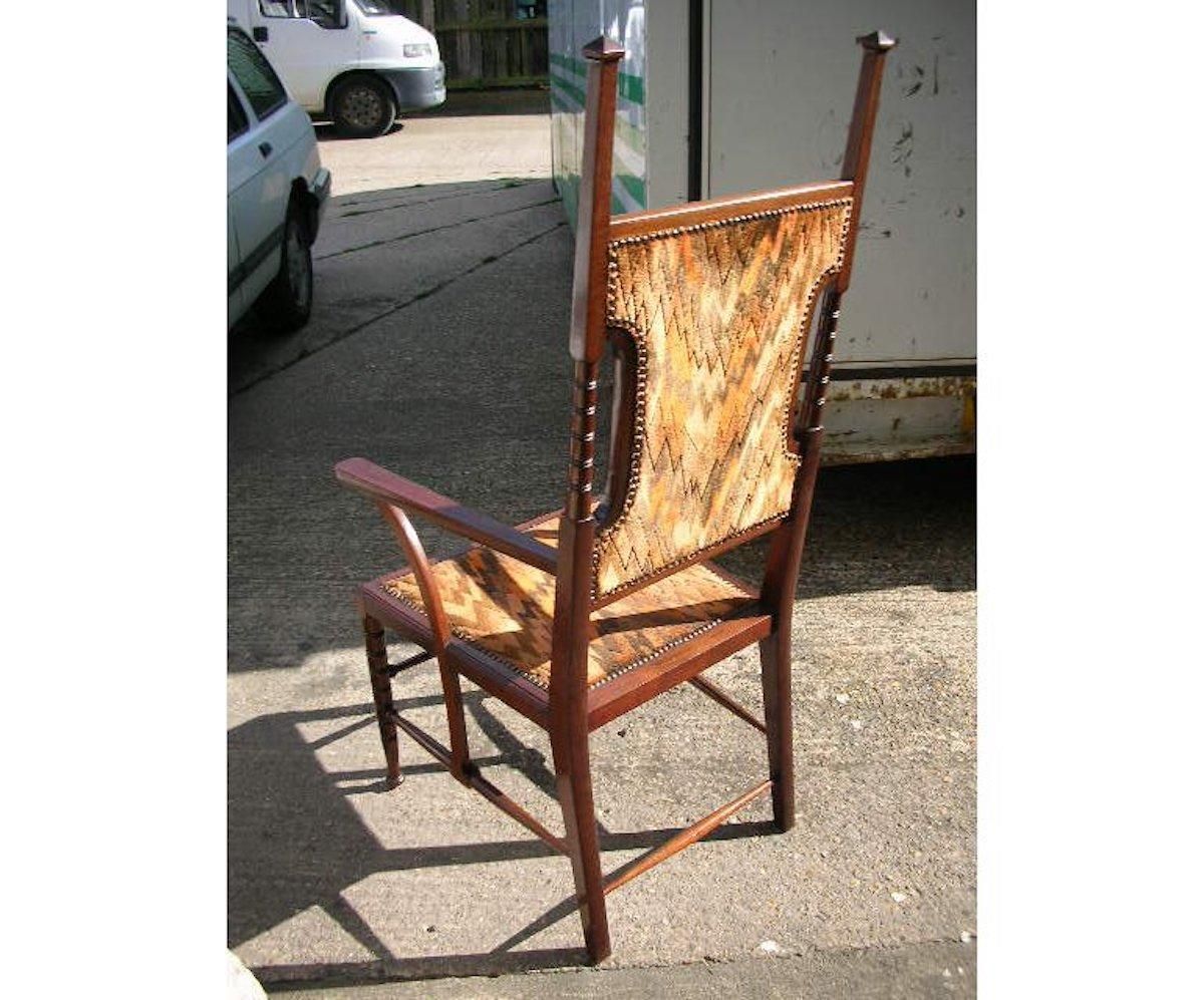 Liberty And Co Attributed. A Late Aesthetic Movement Walnut Armchair. photo vintage