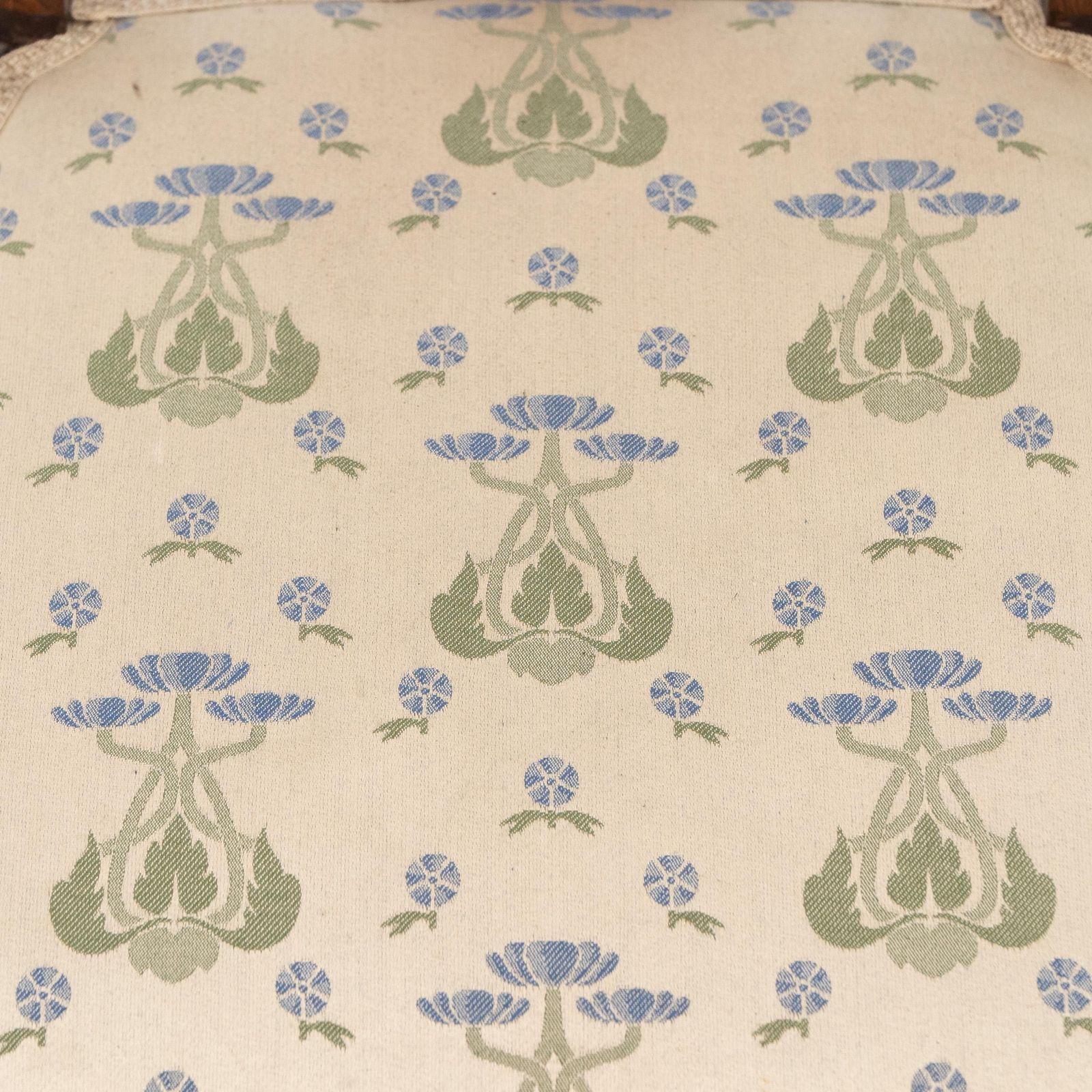 photo furniture Jas Shoolbred. Arts & Crafts Mahogany Rosewood Chair With Stylized Floral Inlay