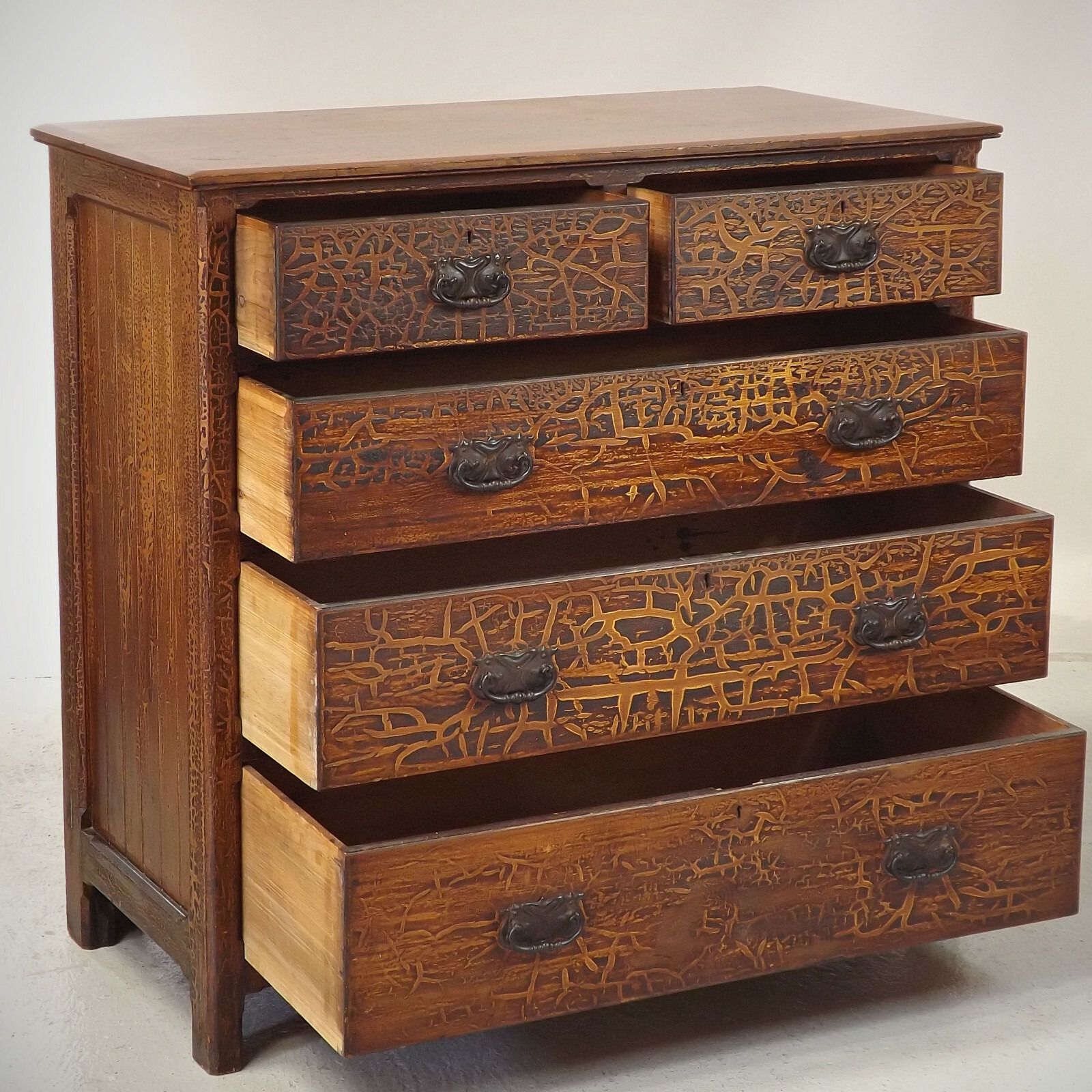 Chest Of Drawers (Delivery Available) Antique Crackled Finish photo furniture