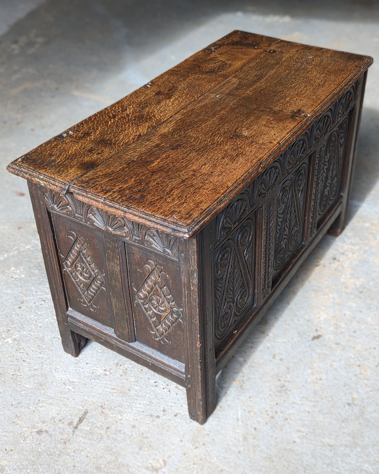 Antique Oak Coffer / Chest (Delivery Available) Mid 17thc photo buy