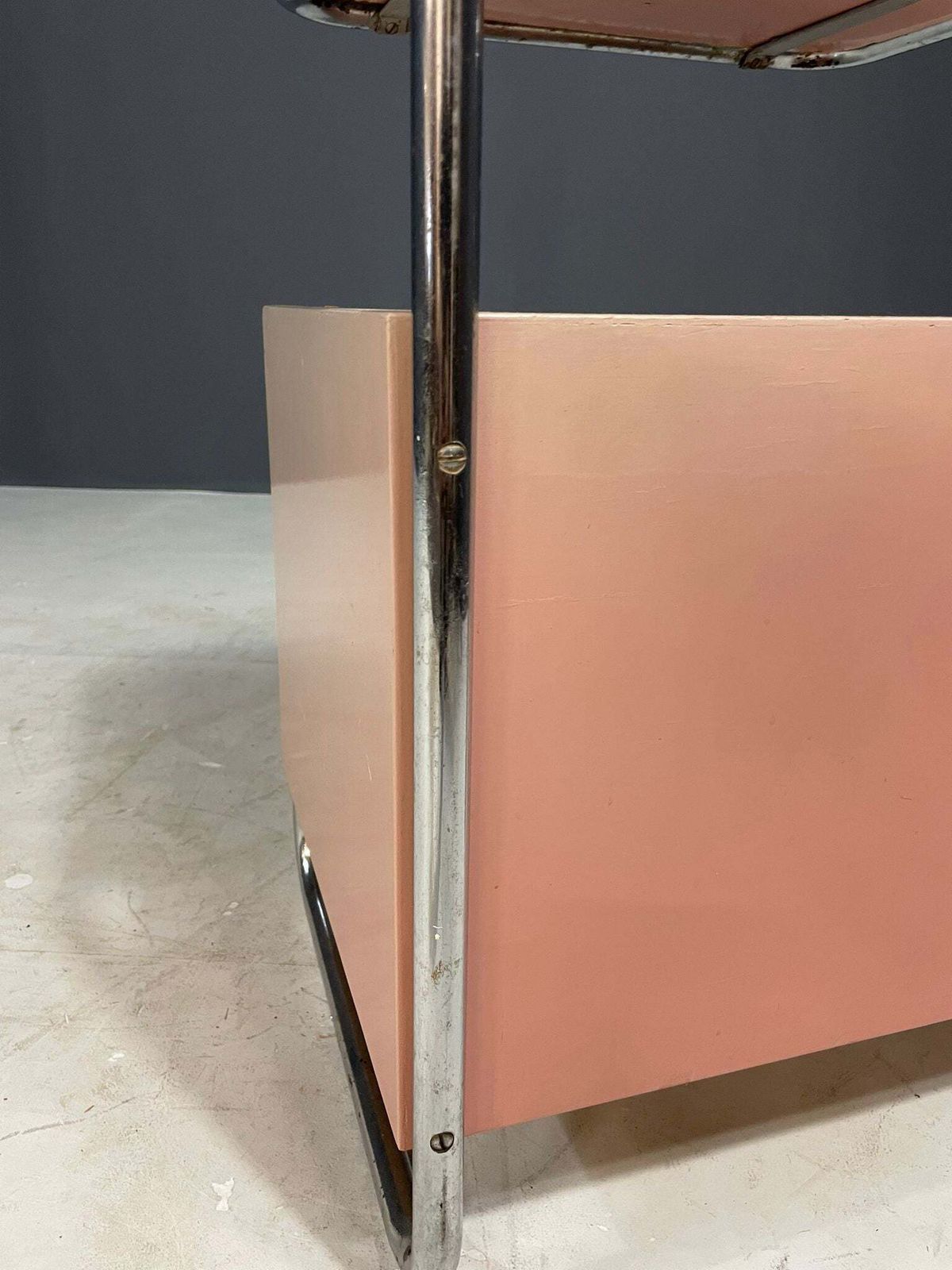 Kovona Bauhaus Style Bedside Table, 1950s, Czechoslovakia photo buy