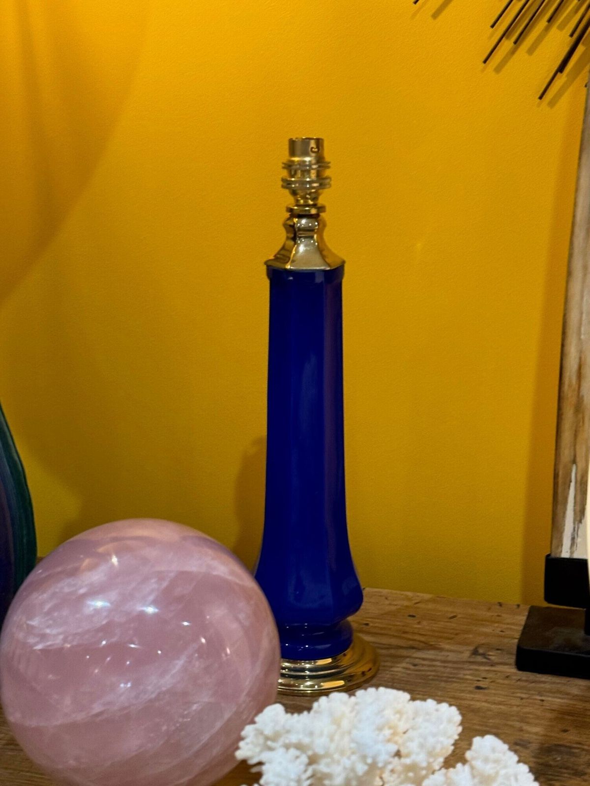 photo buy A Pair Of 1960s Cobalt Blue Opaline Murnao Glass Lamps By Gino Cenedese