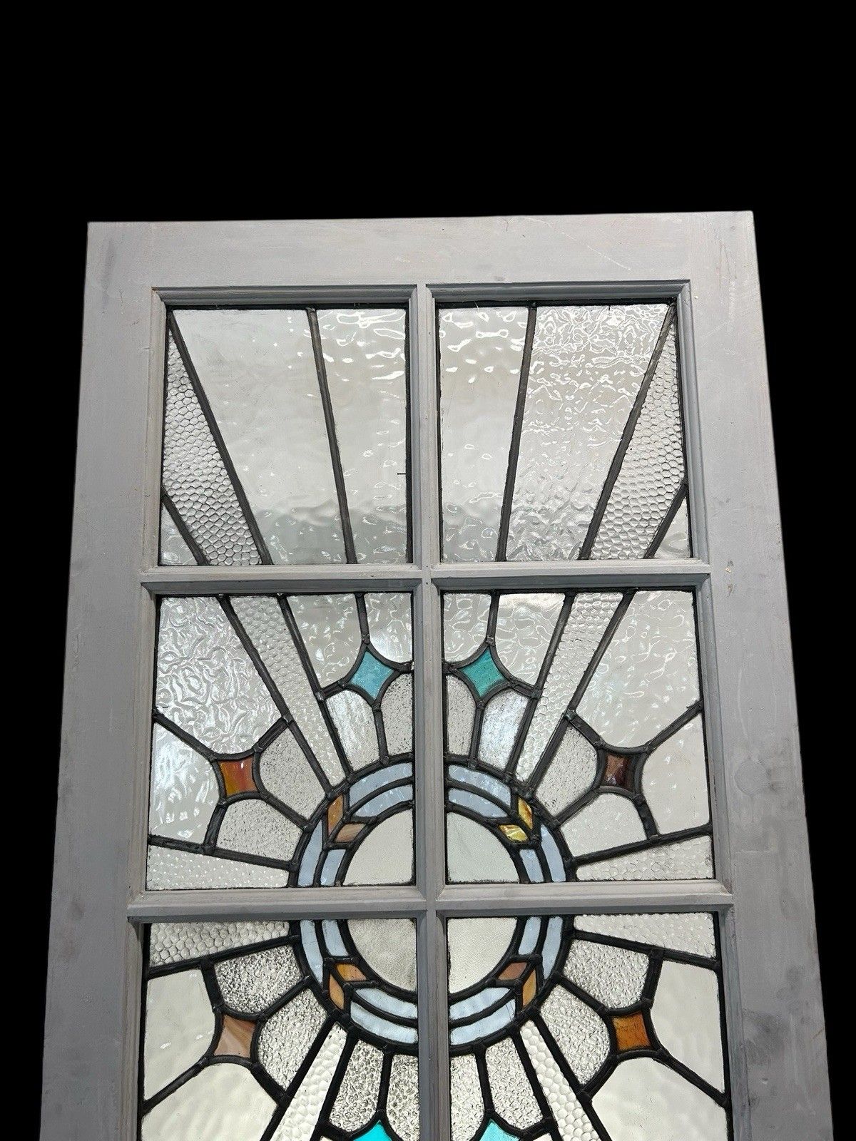 Art Deco Stained Glass Vestibule Internal Door Period Reclaimed Antique 20s 30s photo Home Fixtures