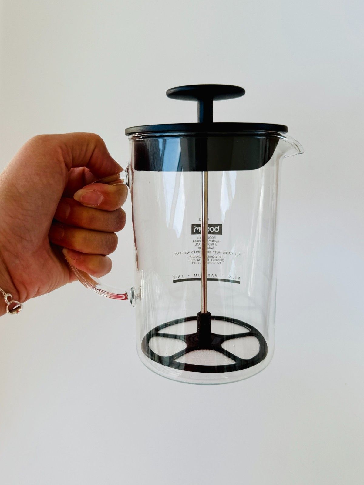photo buy New Bodum Chambord 8 Cup Cafetiere, Milk Frother & 2 Latte Cups + Cork Coasters