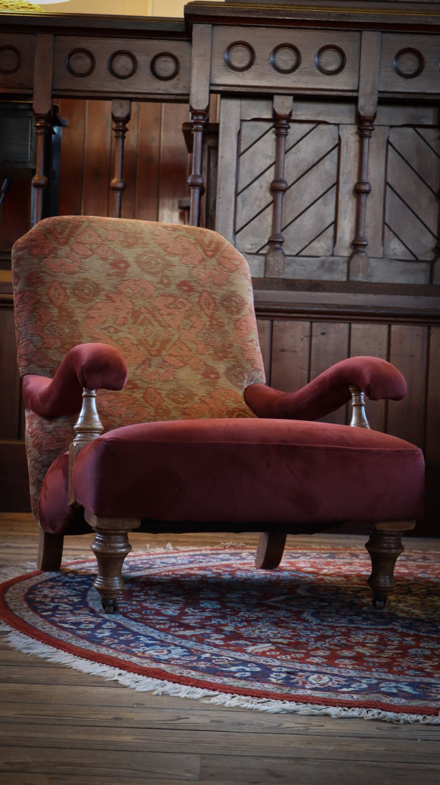 Stunning Pair John Sankey Byron Steamer Armchairs Footstools Kilim Rrp £10000 🚚 photo vintage
