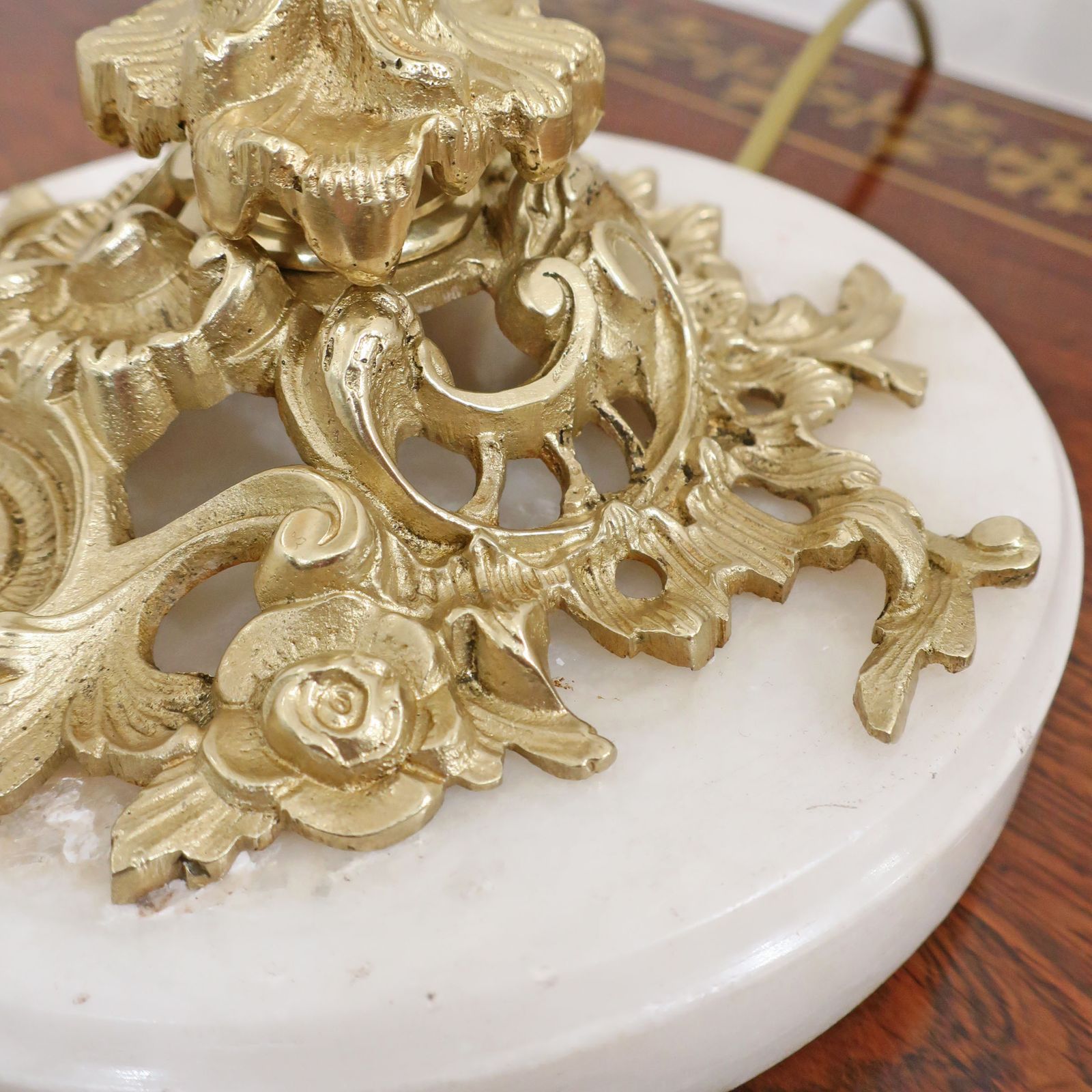 French Rococo Style Gilt Bronze Table Lamp photo 475.0
