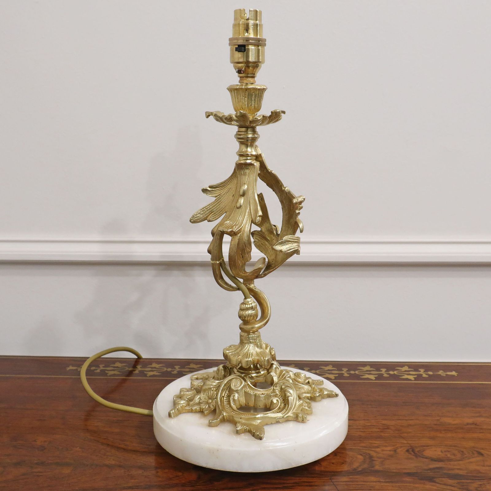 Lighting French Rococo Style Gilt Bronze Table Lamp photo