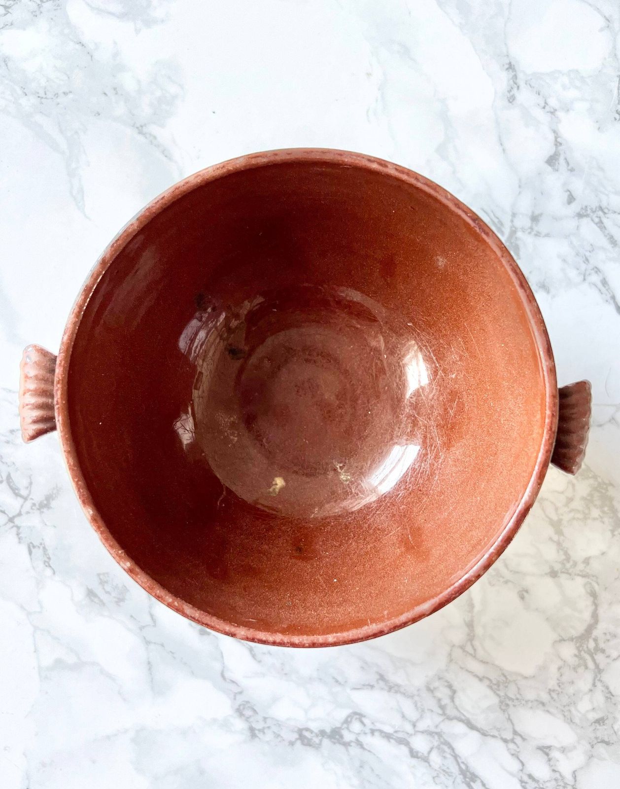 Antique Sarreguemines Pottery Lidded Tureen Traditional Soup Bowl Hand Made 1800 South Of France Earthenware Brown Terre Melee Provence photo vinterior