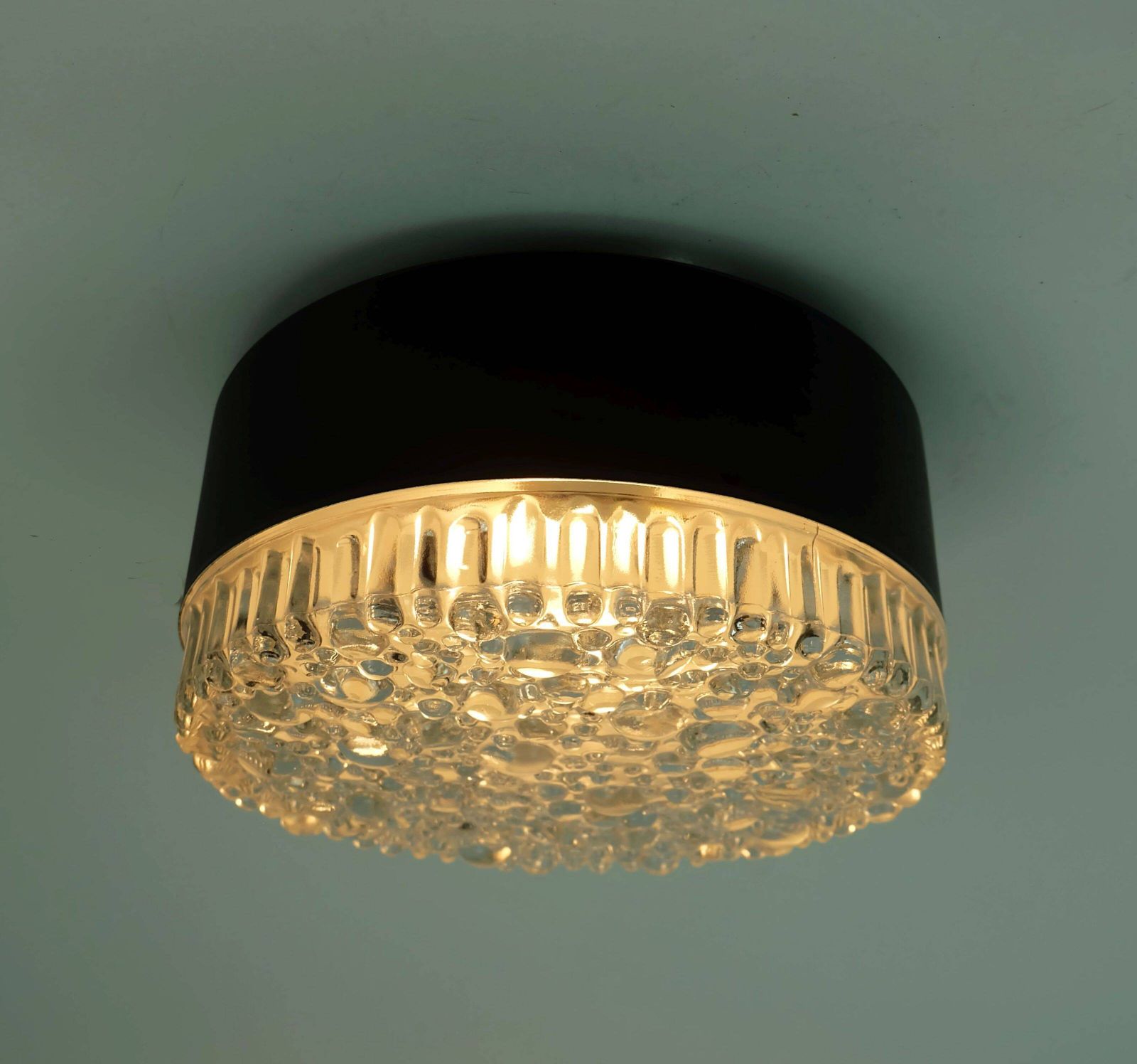 153.0 No.2 Of 2  Staff Ceiling Lamp Or Wall Lamp Model A 226 Bubble Glass 60s 70s photo