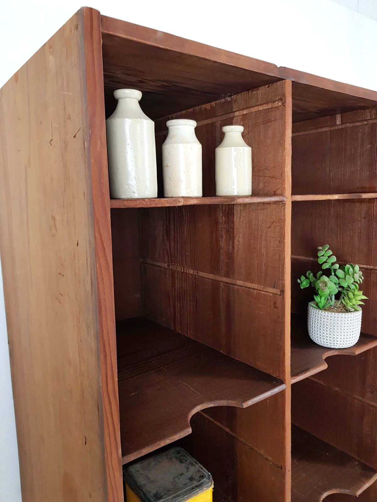 photo furniture Antique Pine Shelving Unit: Record Player Stand: Vinyl Storage