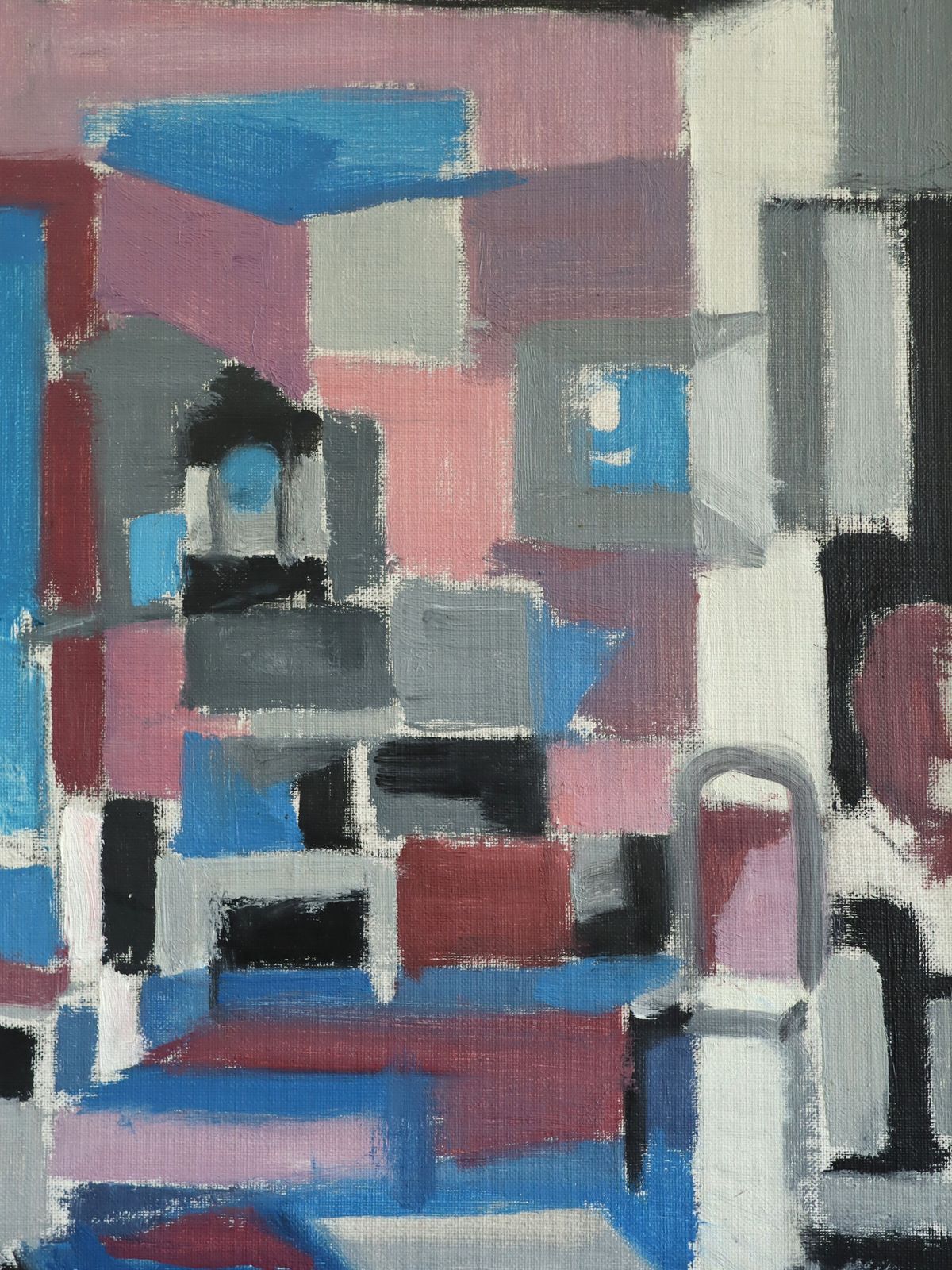 Cubist Interior With Chair Oil Painting photo buy