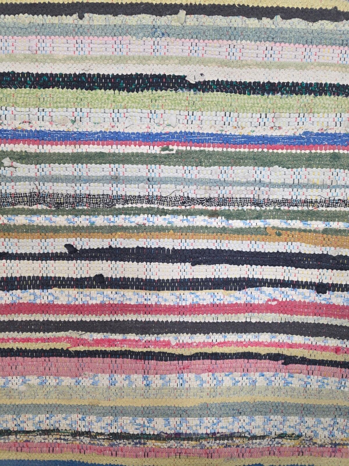 photo vinterior Vintage 4.5m 1950's Swedish Scandinavian Hand Woven Rag Rug Carpet Runner Yoga