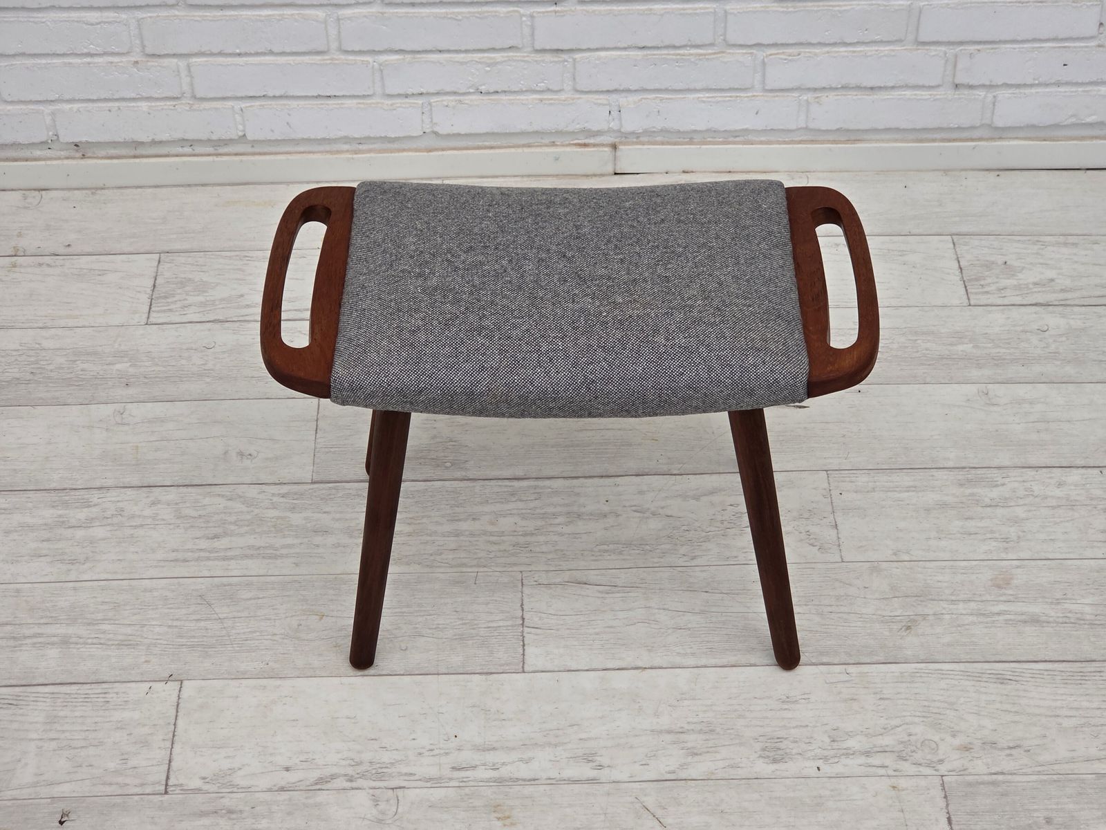 1970s, Danish High Backed Armchair, Wool, Teak Wood. photo 4850.0