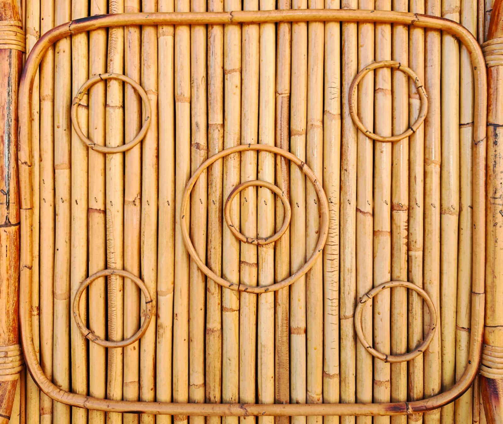 Mid Century Modern Dry Bar Done In Bamboo, Design Attr. To Tito Agnoli photo 3062.0