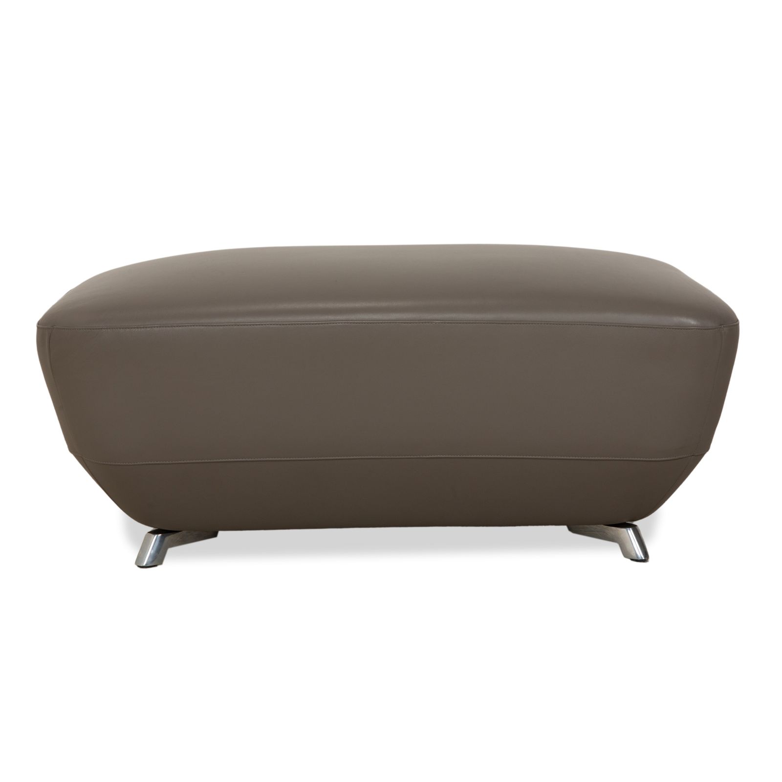 Pouf Leolux Daja en cuir gris photo vintage