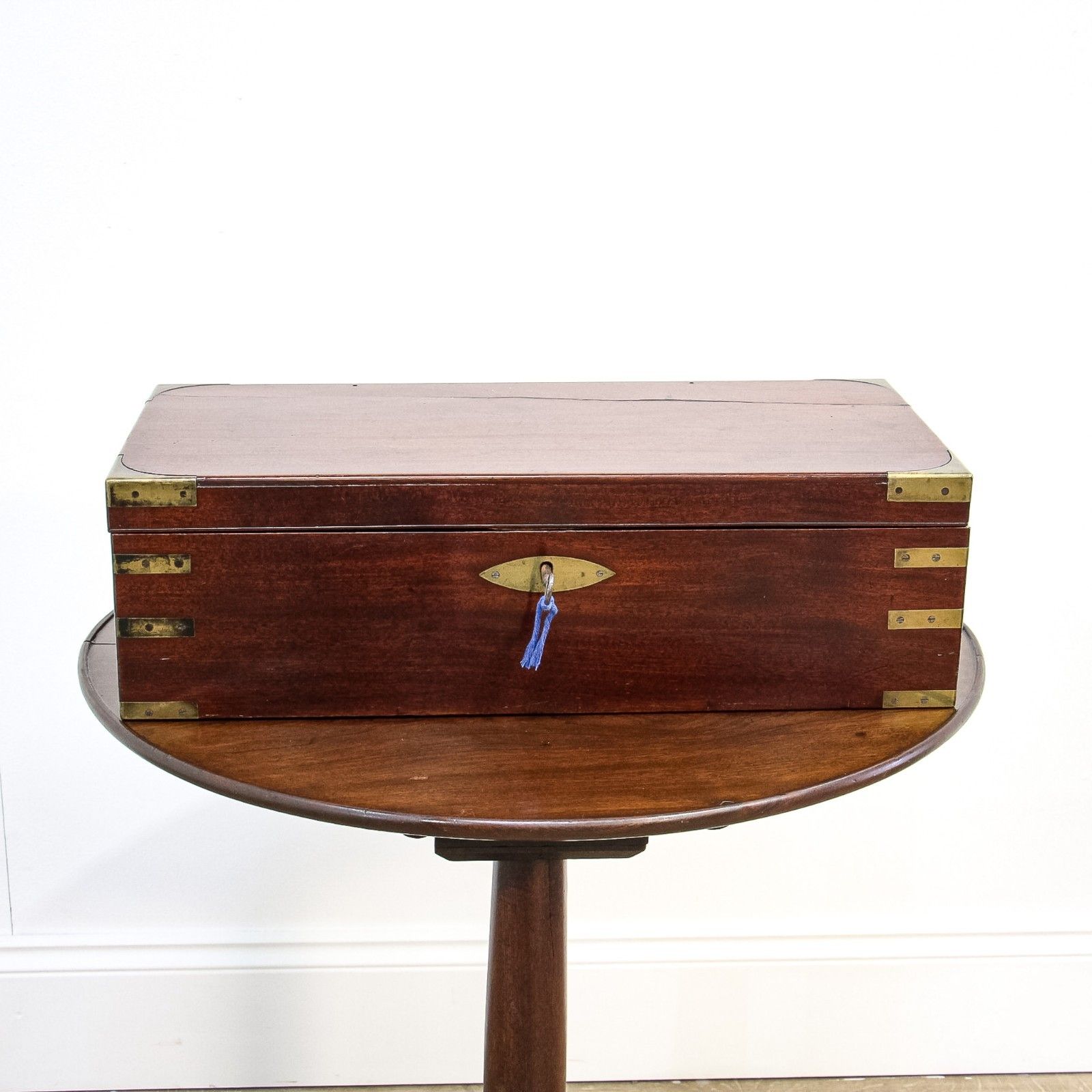Victorian Mahogany Campaign Writing Slope photo 460.0