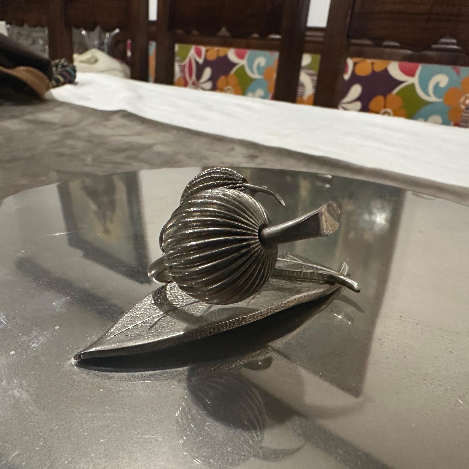 1970s Modern Silver Plated Round Jewelry Box By Renzo Casati Firenze photo Home Decor