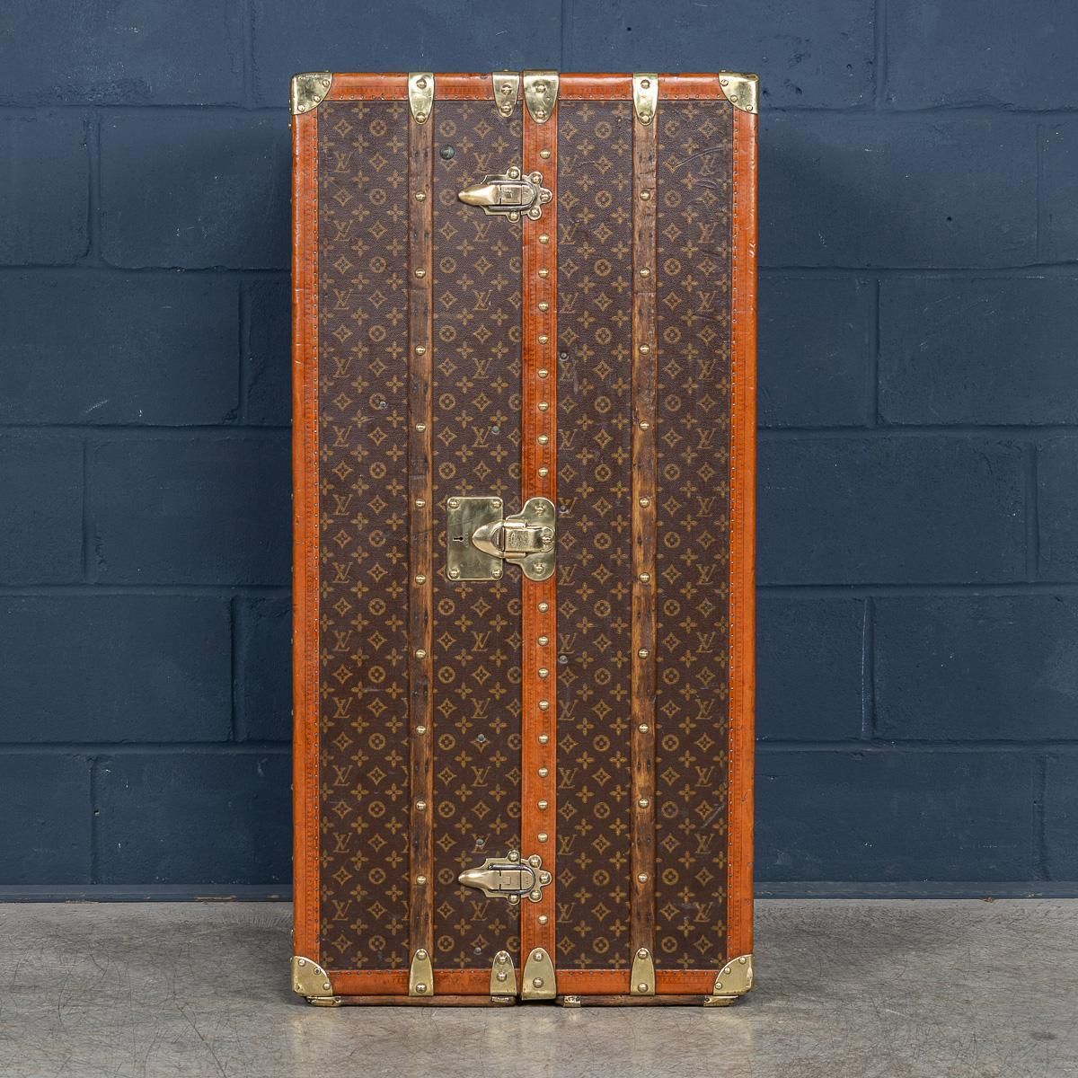 20th Century Louis Vuitton Wardrobe Trunk In Monogram Canvas, France C.1930 photo for sale