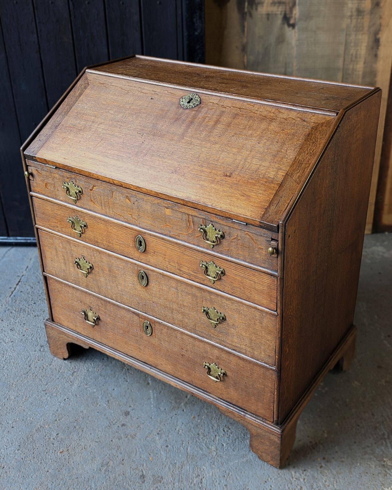 Antique Oak Bureau (Delivery Available) George II C1750 photo furniture