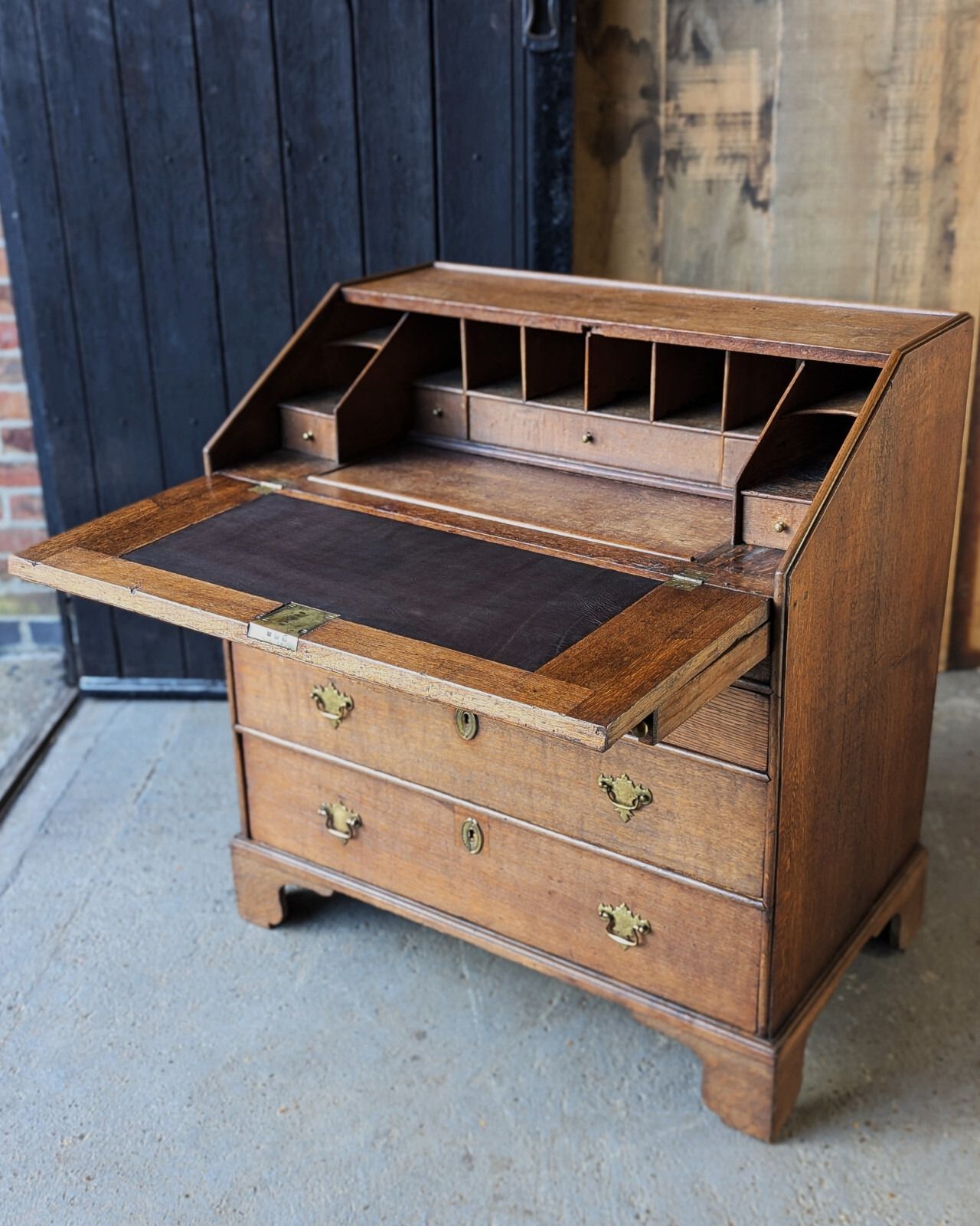 Antique Oak Bureau (Delivery Available) George II C1750 photo 600.0