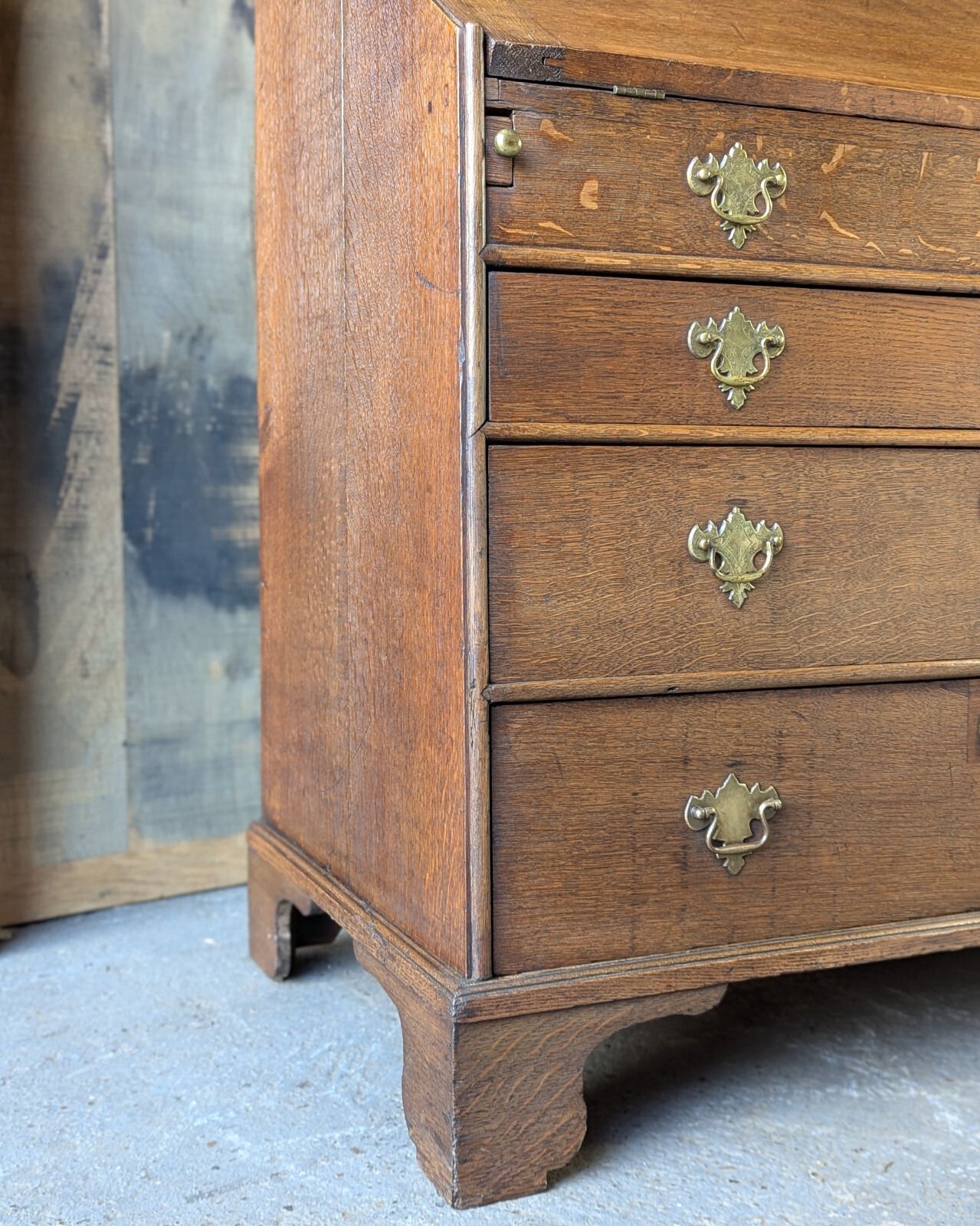 Furniture Antique Oak Bureau (Delivery Available) George II C1750 photo