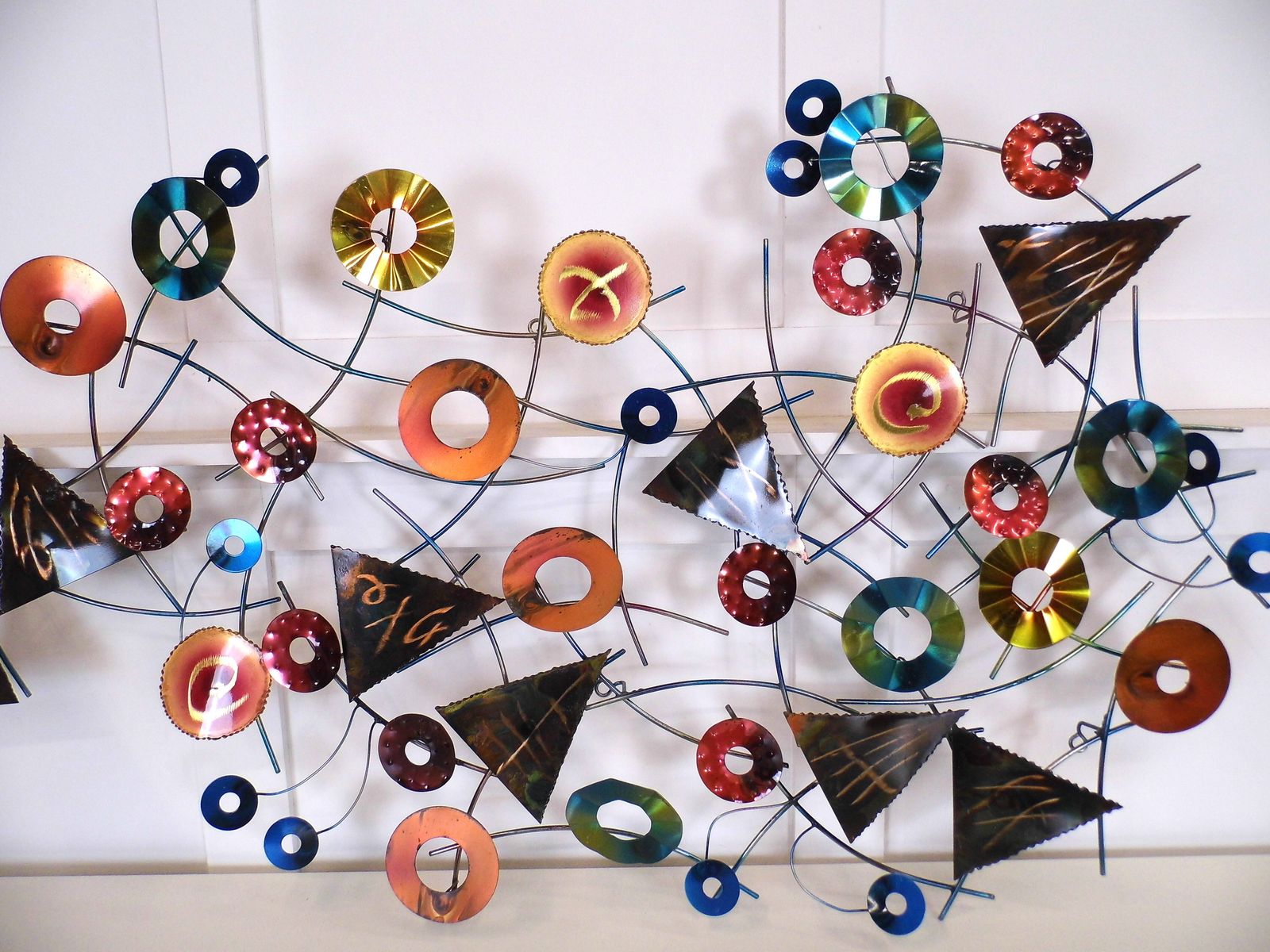 Curtis Jere Kaleidoscope Mixed Metal Wall Art Sculpture Artisan House 2003 photo buy