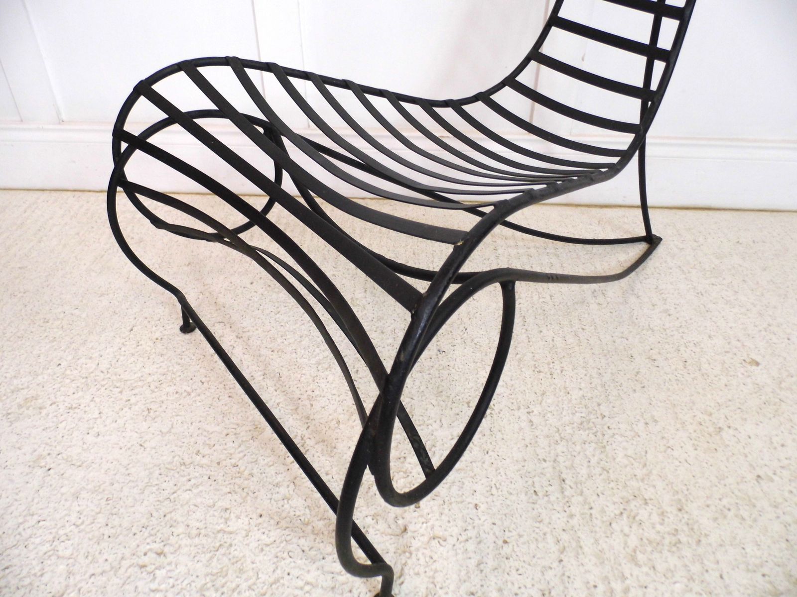 Designer Andre Dubreuil Steel Spine Chair 1990s Decorative Arts photo 1150.0