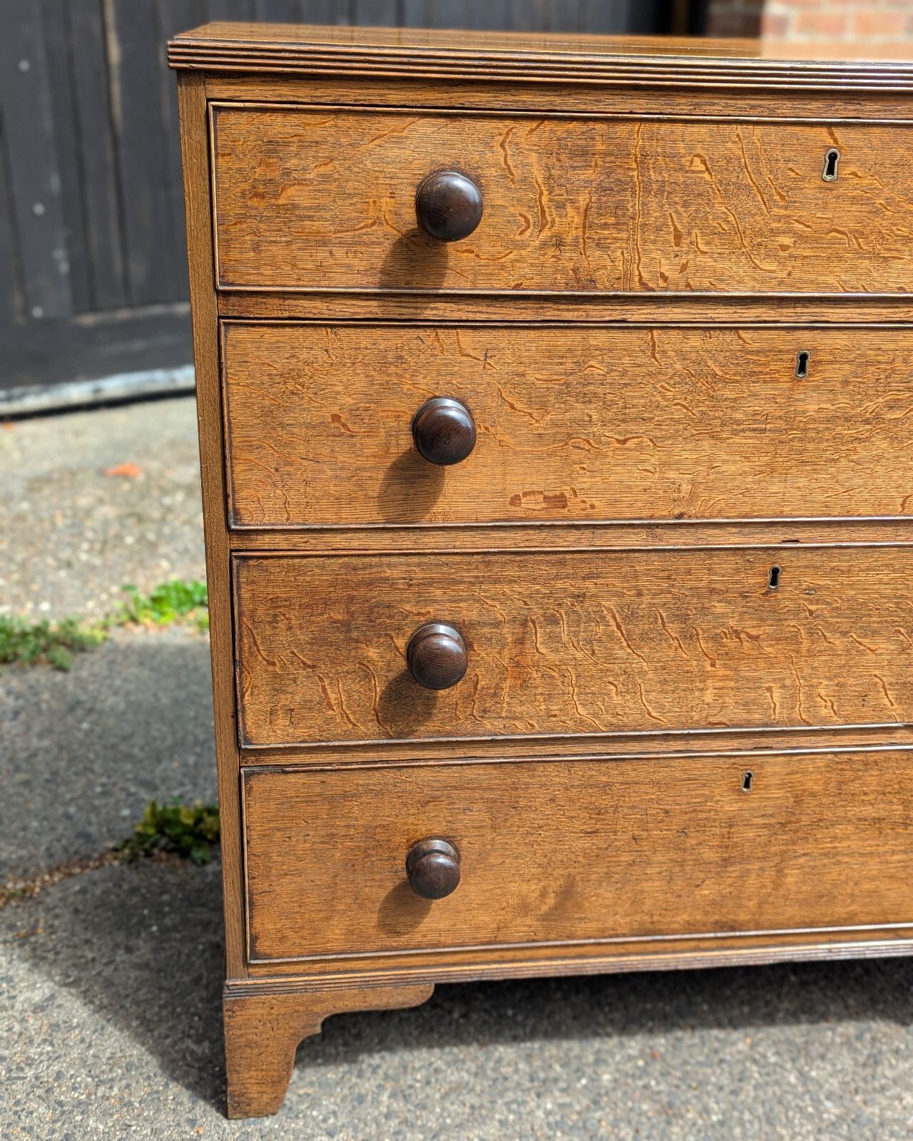 Antique Chest Of Drawers (Delivery Available) Country Oak photo vintage