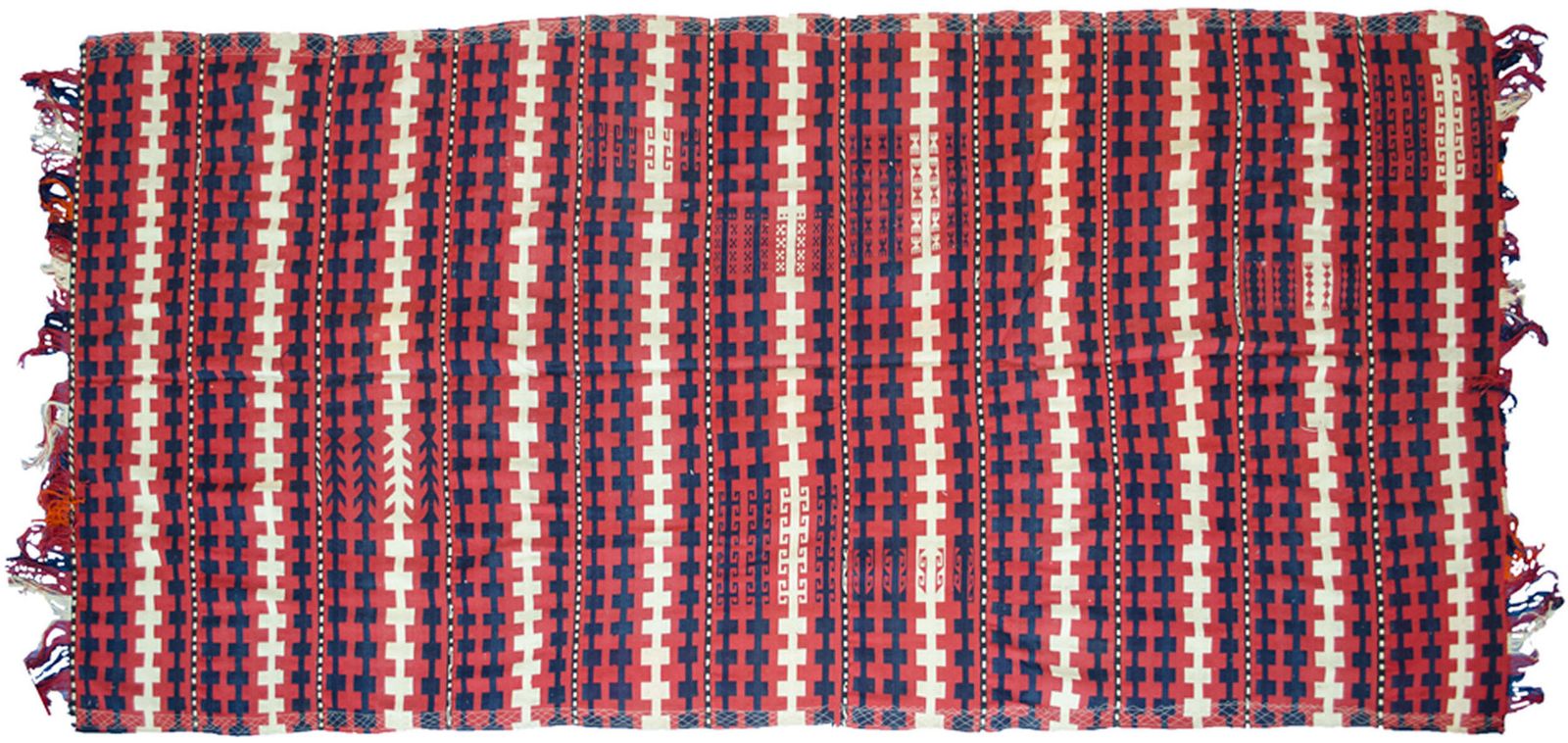 Antique Uzbak Flatweave Carpet 380x194cm photo 1950.0