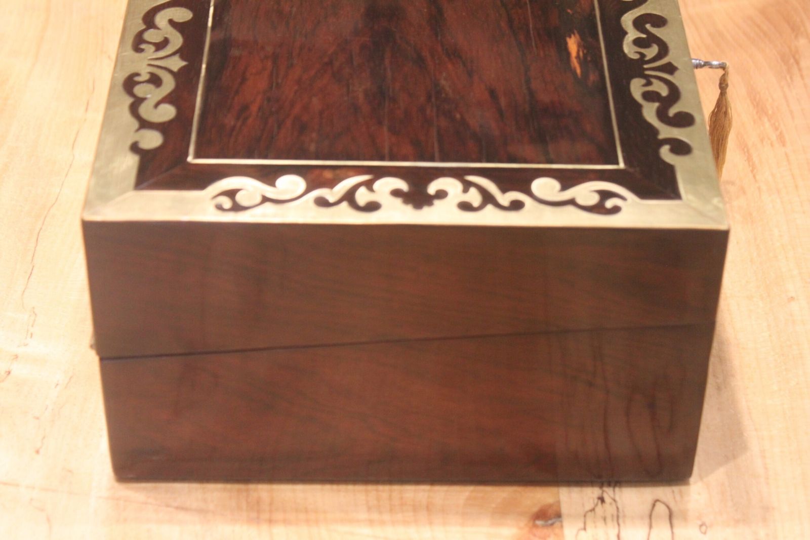 A Regency Period Rosewood And Brass Inlaid Writing Slope photo furniture