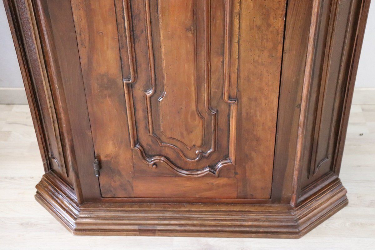 photo buy Antique Walnut Corner Cabinets, 1600s, Set Of 2