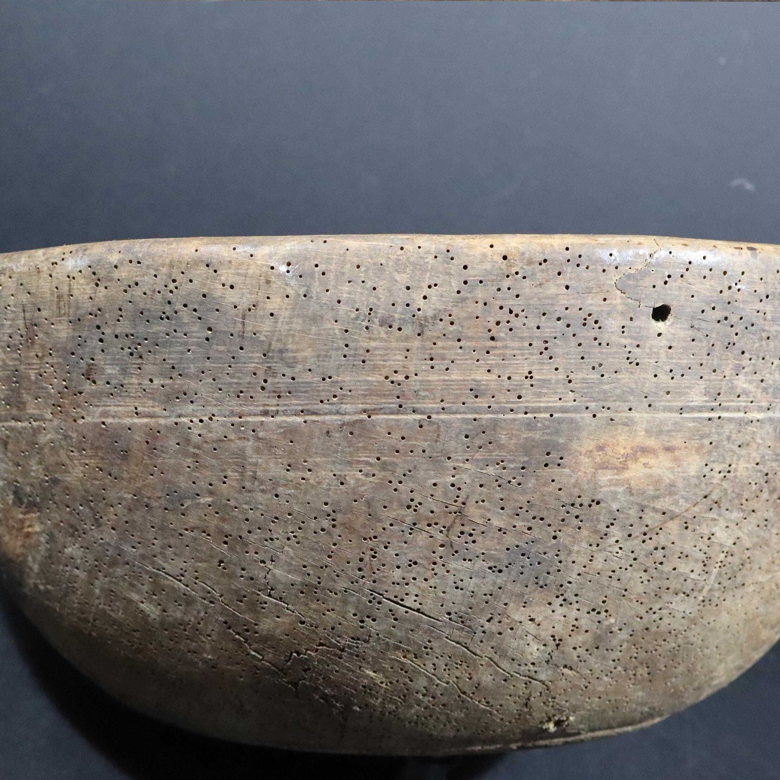 Antique Primitive French Wooden Bowl   Huge Hand Carved Farmhouse Dough photo 456.0