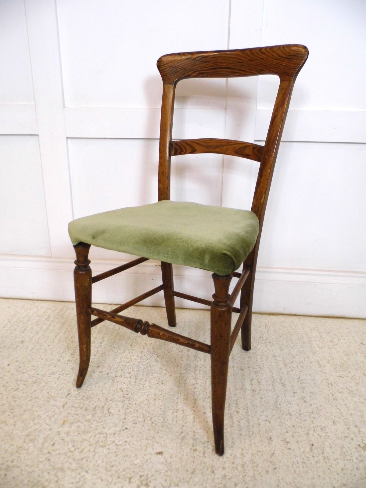 Antique Pitch Pine Bedroom Chair Victorian Tiger Pine Rare Side Chair Design