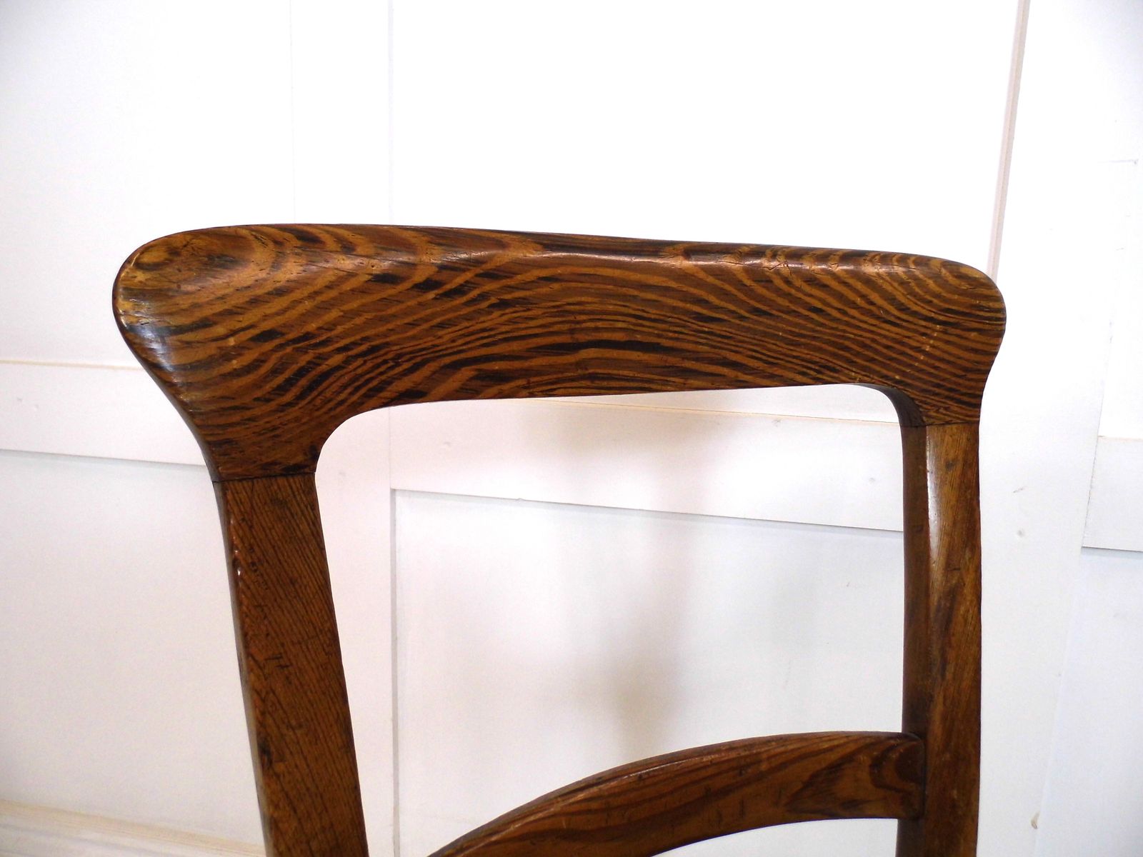 Antique Pitch Pine Bedroom Chair Victorian Tiger Pine Rare Side Chair Design photo for sale