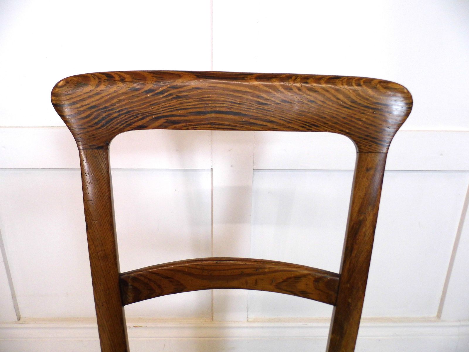 photo for sale Antique Pitch Pine Bedroom Chair Victorian Tiger Pine Rare Side Chair Design