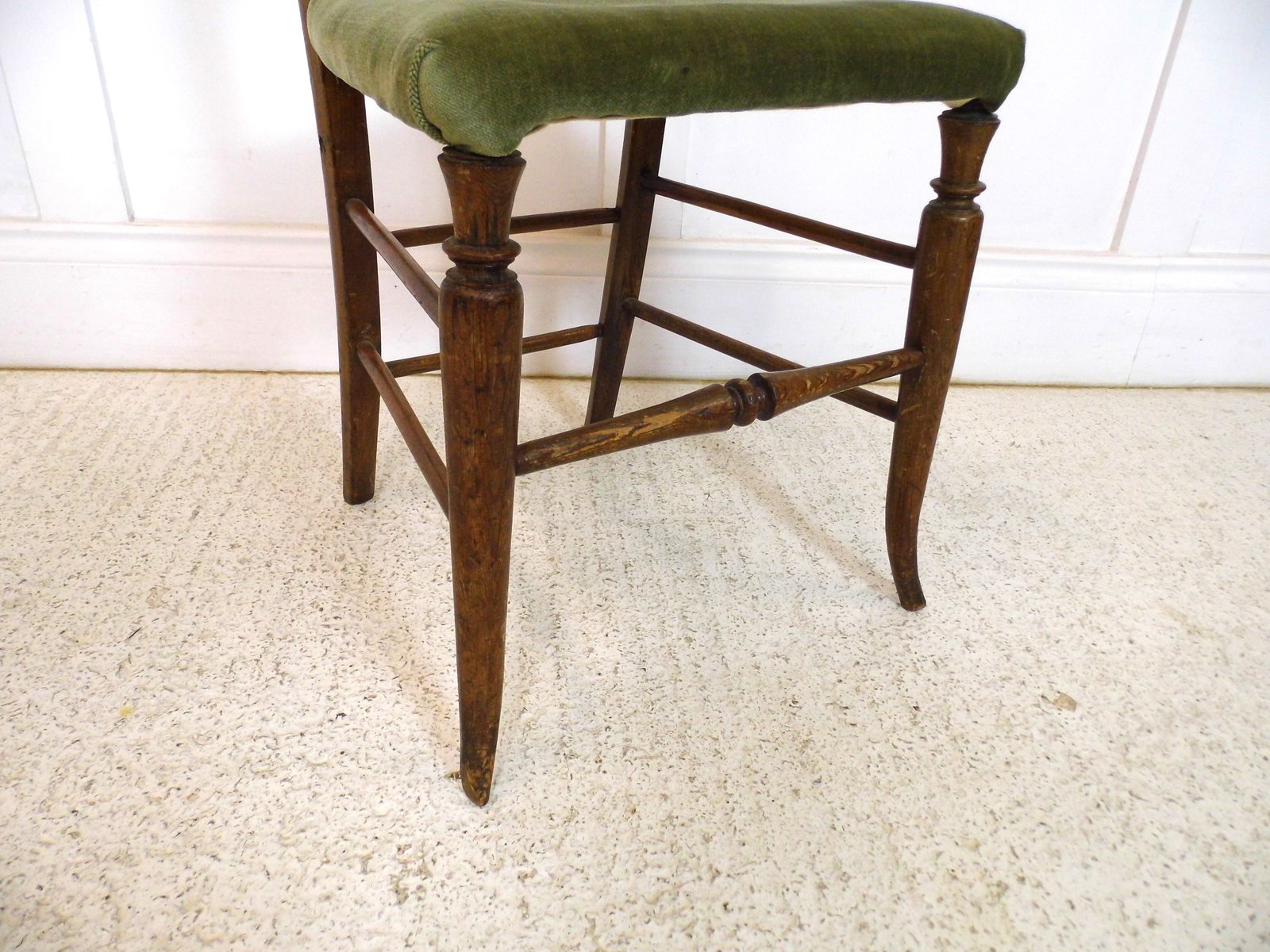 Furniture Antique Pitch Pine Bedroom Chair Victorian Tiger Pine Rare Side Chair Design photo