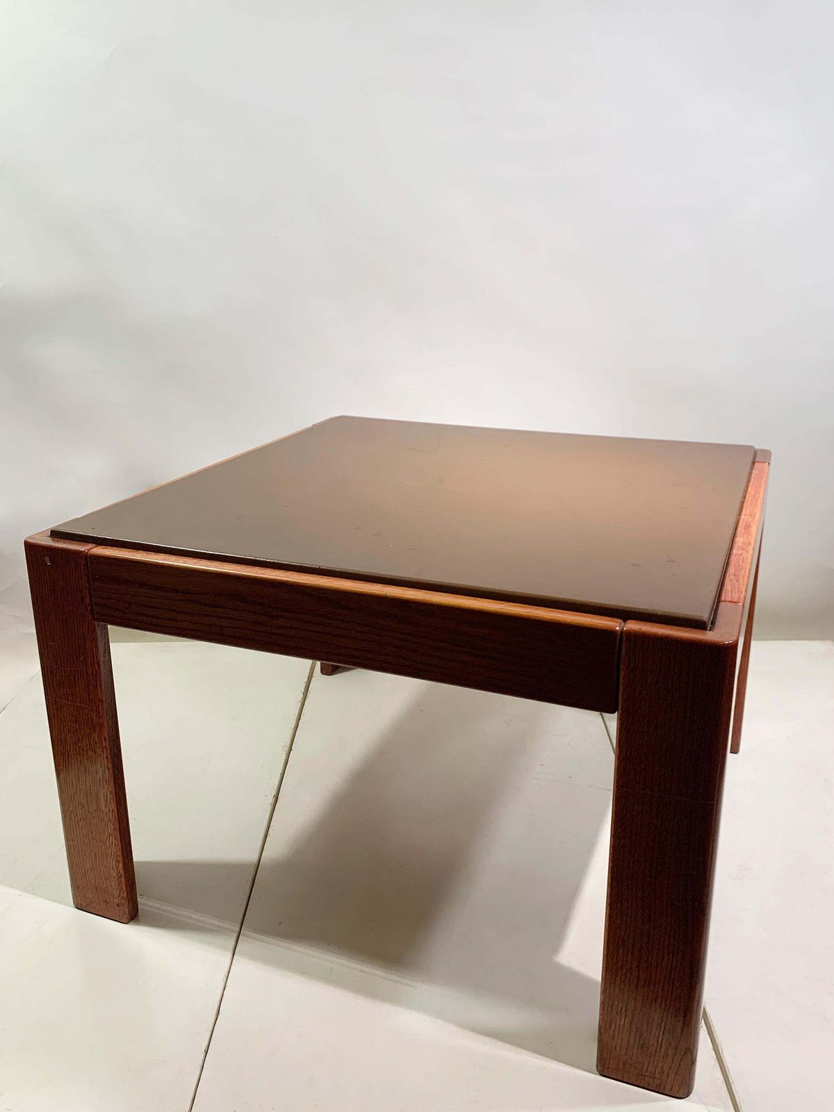 Mid 20th Century Leather And Wood Coffee Table, Circa 1960, France photo furniture
