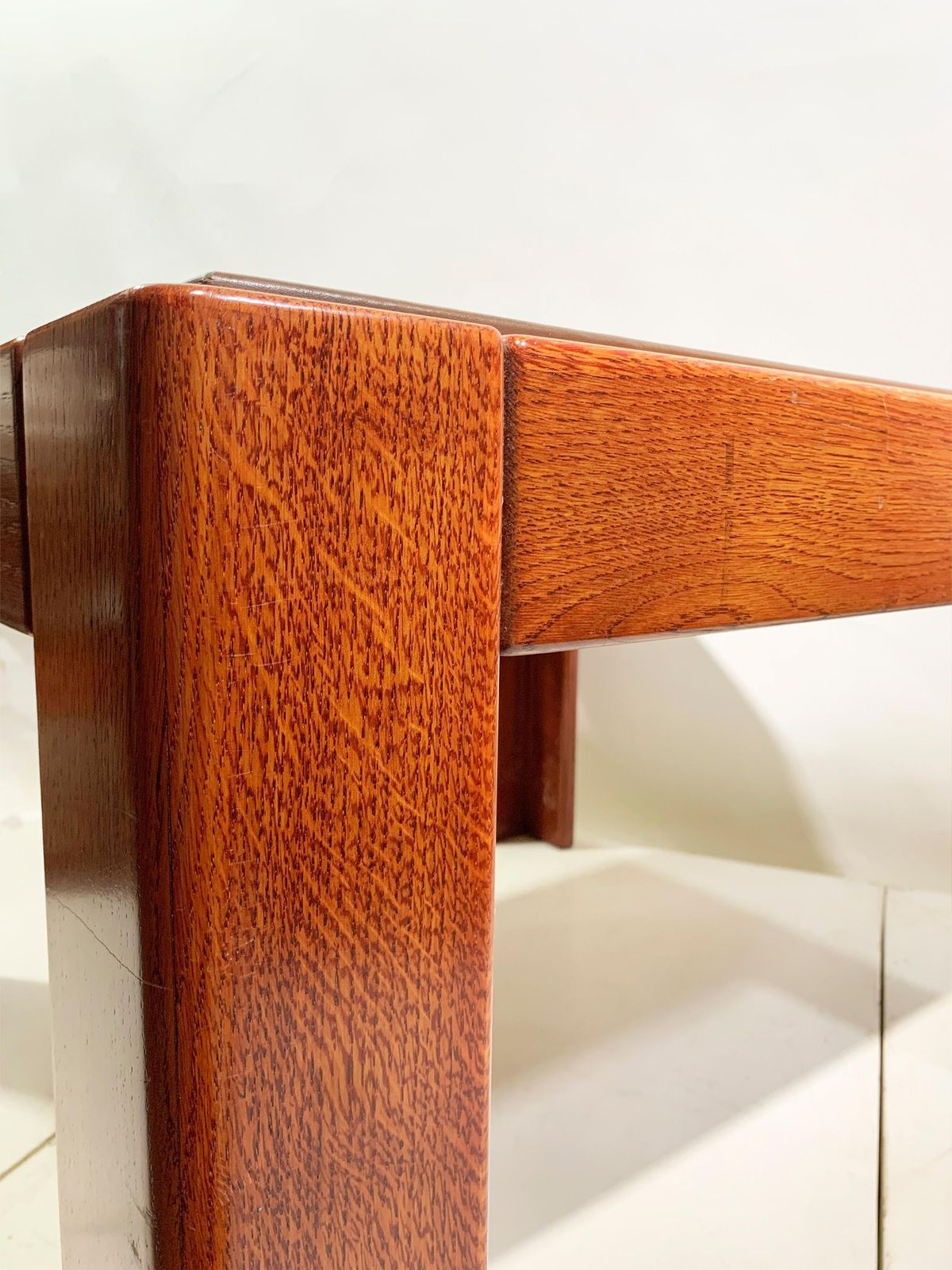 photo furniture Mid 20th Century Leather And Wood Coffee Table, Circa 1960, France
