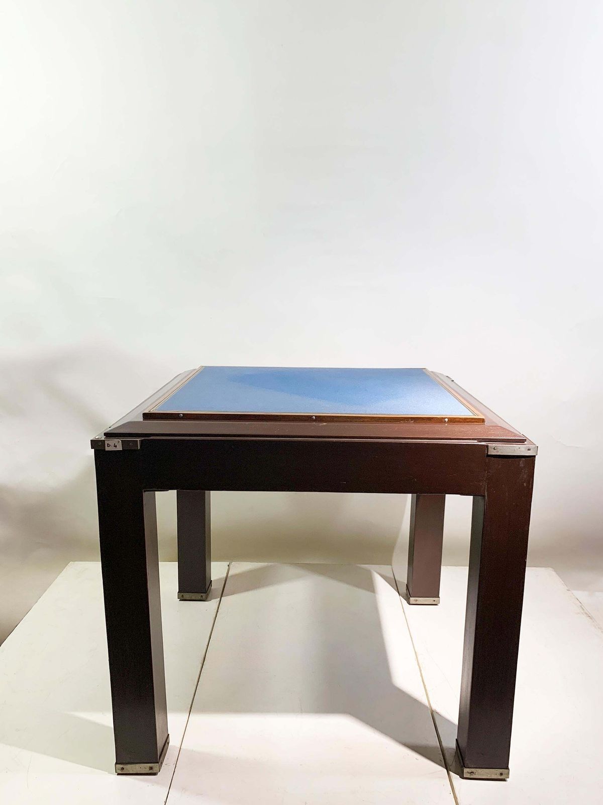 Vintage French Art Deco Game Table, Wood And Brass, Circa 1950 photo Home Decor