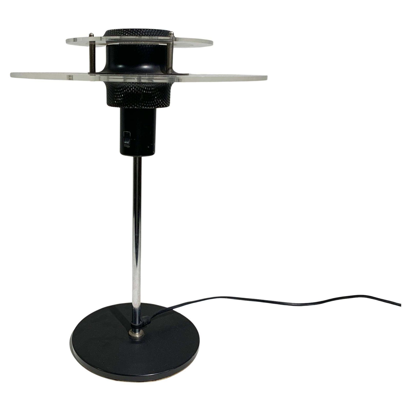 Space Age Cirkel Ikea Table Lamp Plexiglass (Acrylic) And Metal, 1990