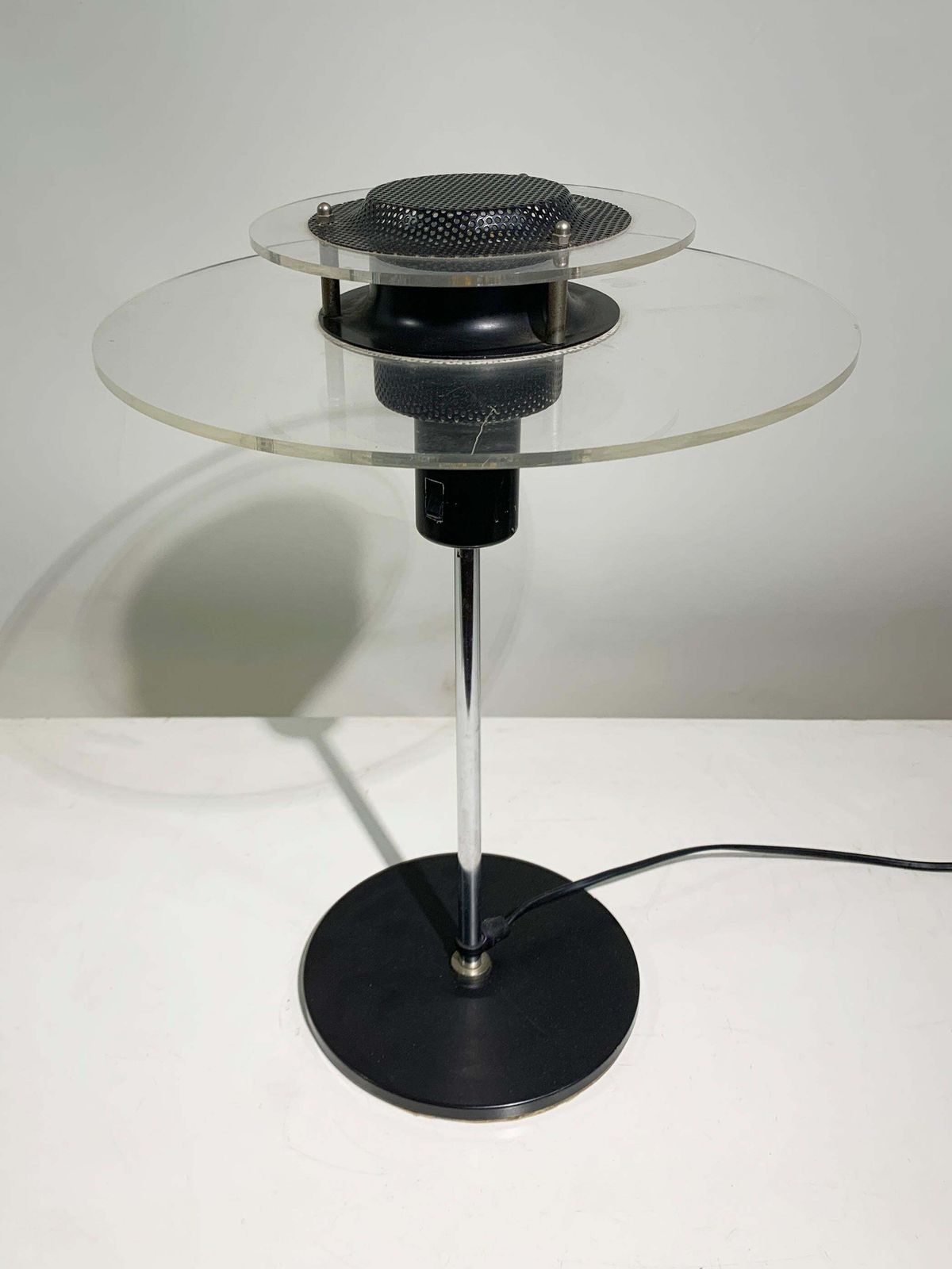 Space Age Cirkel Ikea Table Lamp Plexiglass (Acrylic) And Metal, 1990 photo furniture