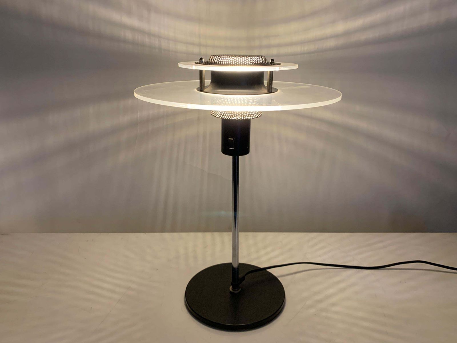 Space Age Cirkel Ikea Table Lamp Plexiglass (Acrylic) And Metal, 1990 photo buy