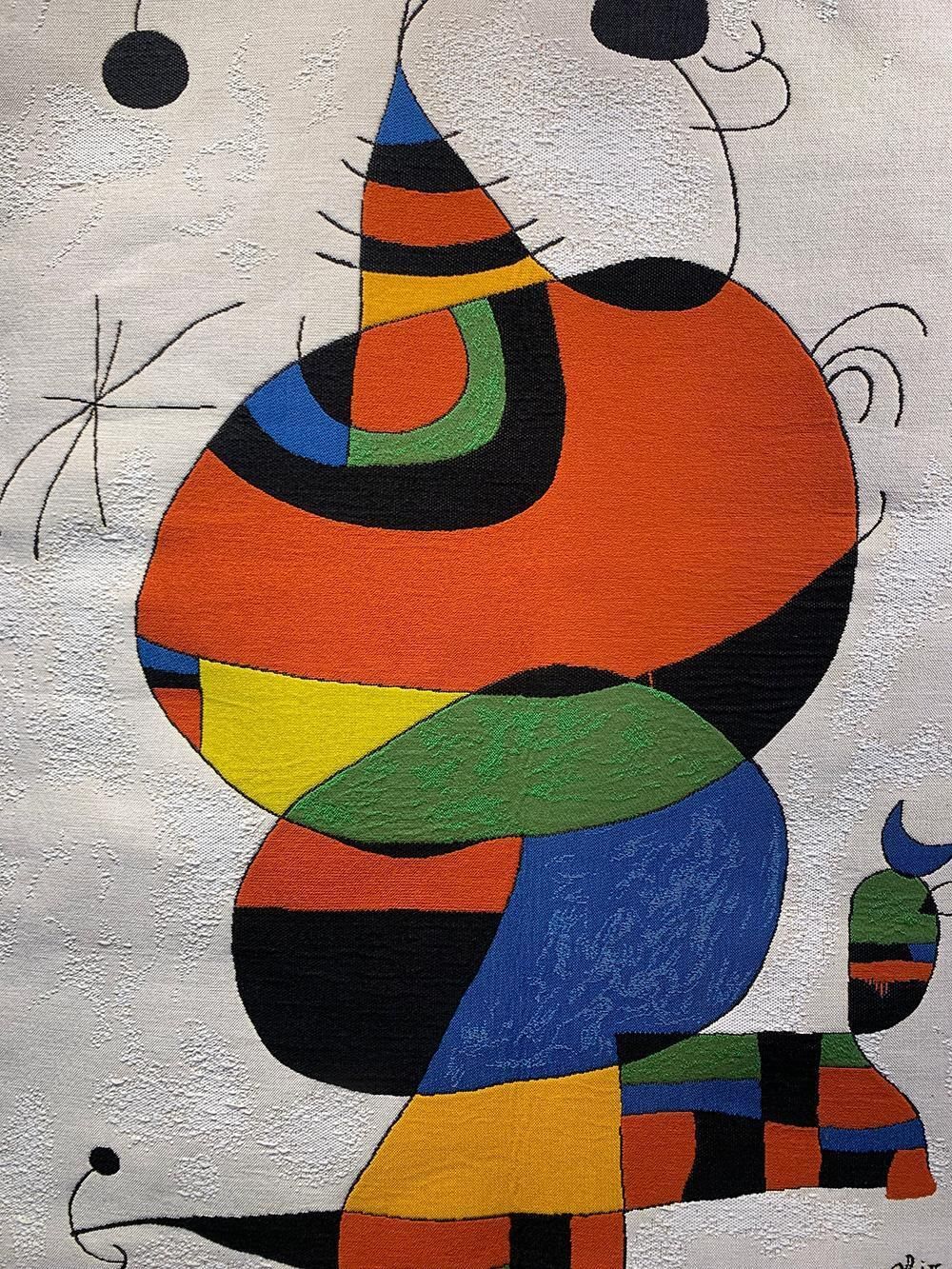 'Femme, Oiseau, étoile', Tapestry After The Painting Of Joan Miro By Jules Pansu photo 1573.0