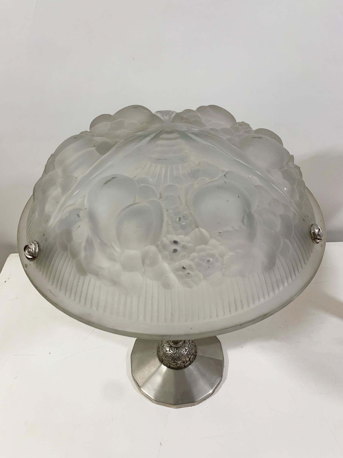Pair Of Art Deco Table Lamps, Signed By Muller Frères Luneville photo for sale