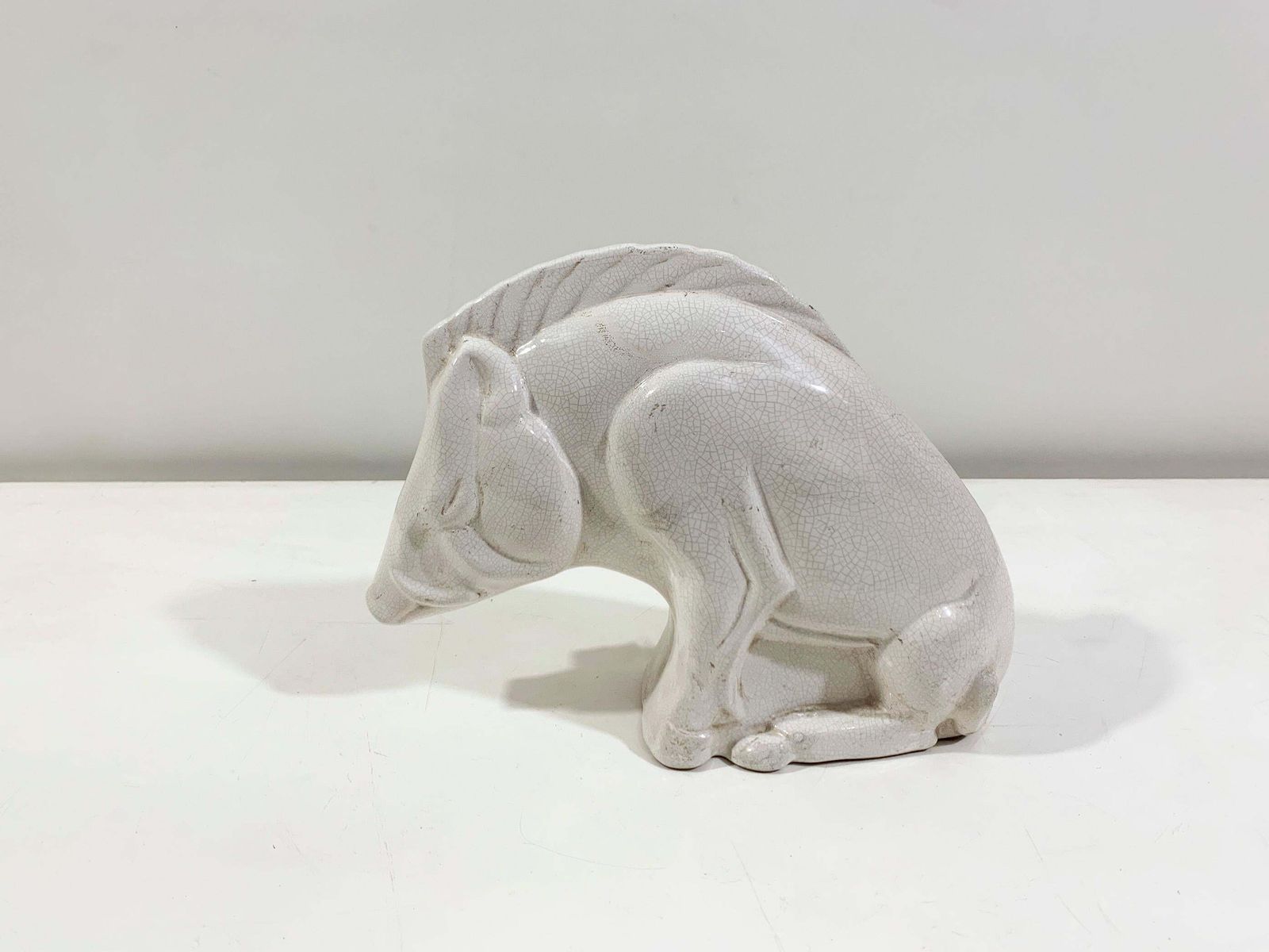 Vintage Art Deco "The Wild Boar" Sculpture Signed " Longwy " photo 1224.0